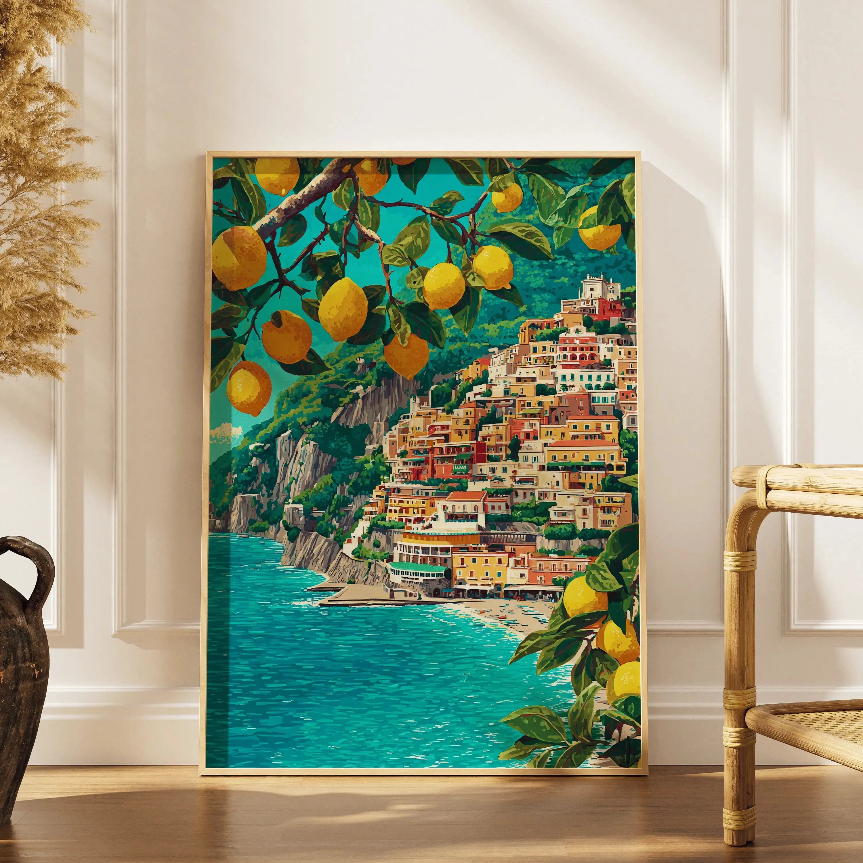 Tableau Décoration Murale - Citrons de Positano – Ambiance Italie ensoleillée - Kivura Shop