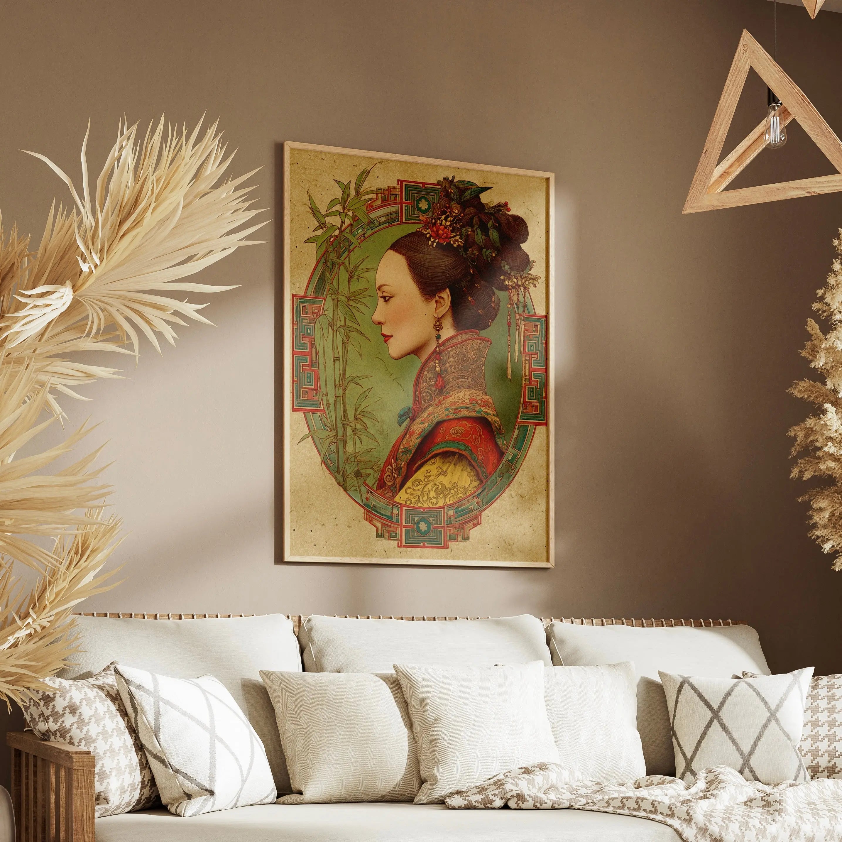 Tableau Portrait Impérial Chinois – Hanami Royale | Art Décoratif Asiatique