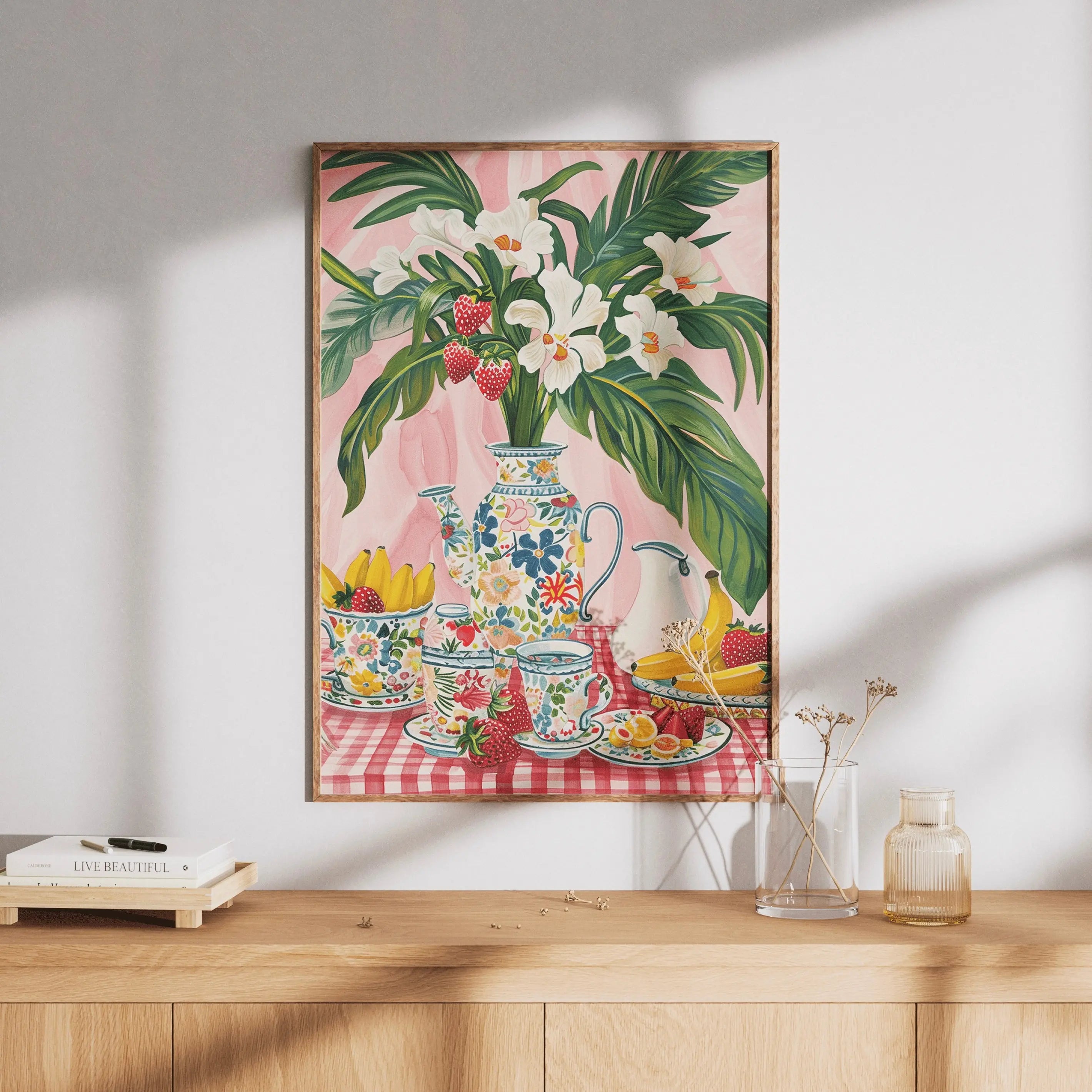 Tableau Décoration Murale - Brunch Tropical – Explosion florale et gourmande