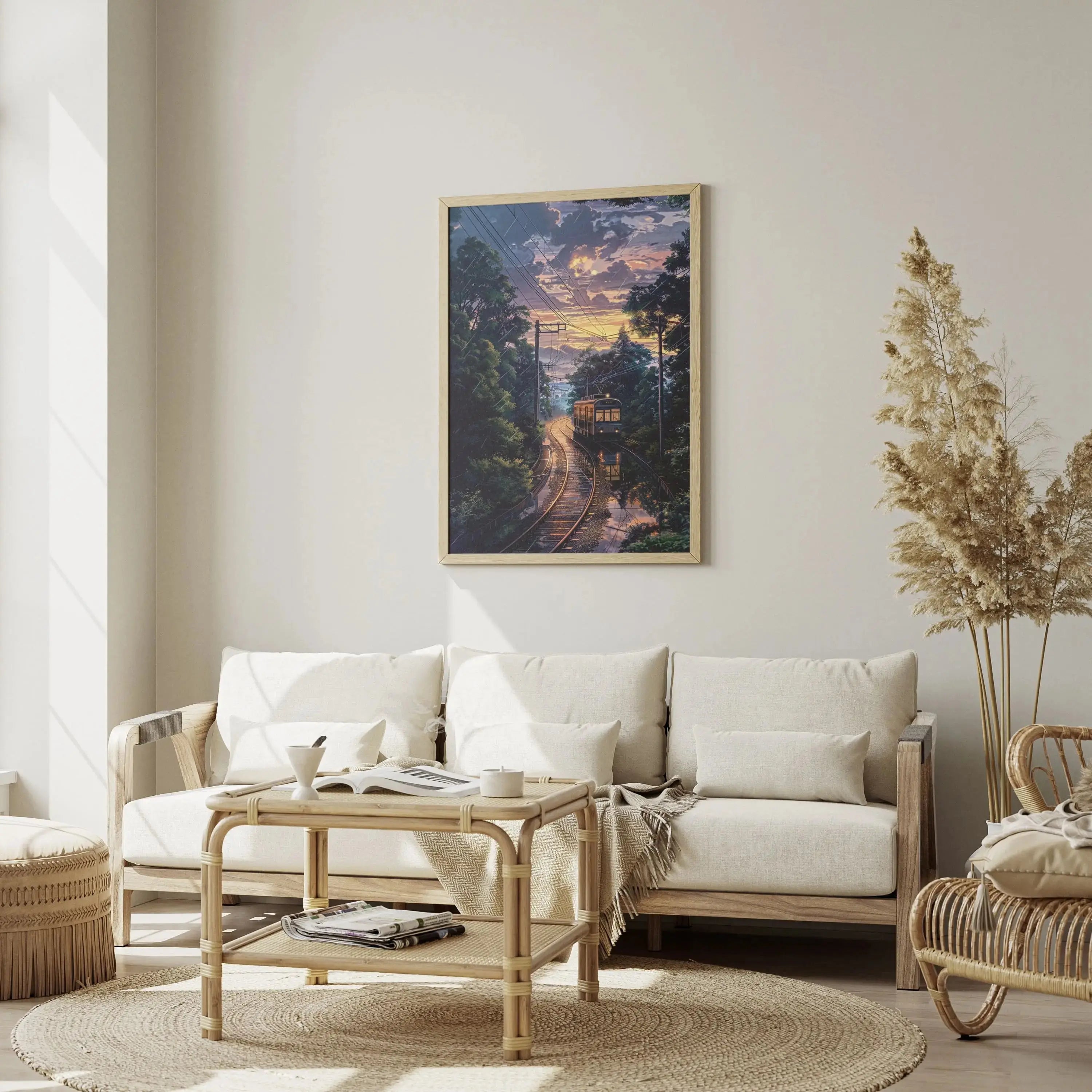 Tableau Décoration Murale - Crépuscule sur les Rails
