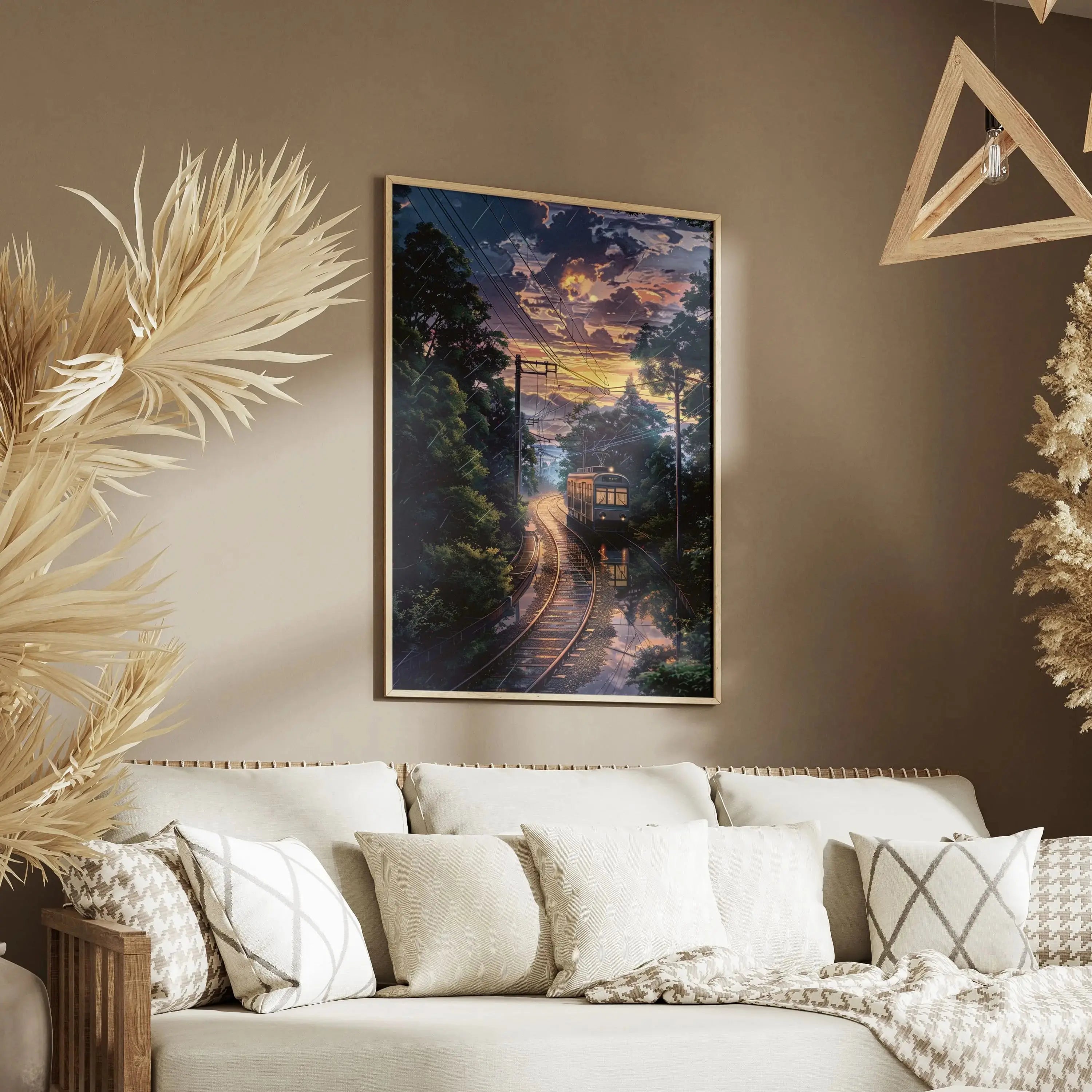 Tableau Décoration Murale - Crépuscule sur les Rails
