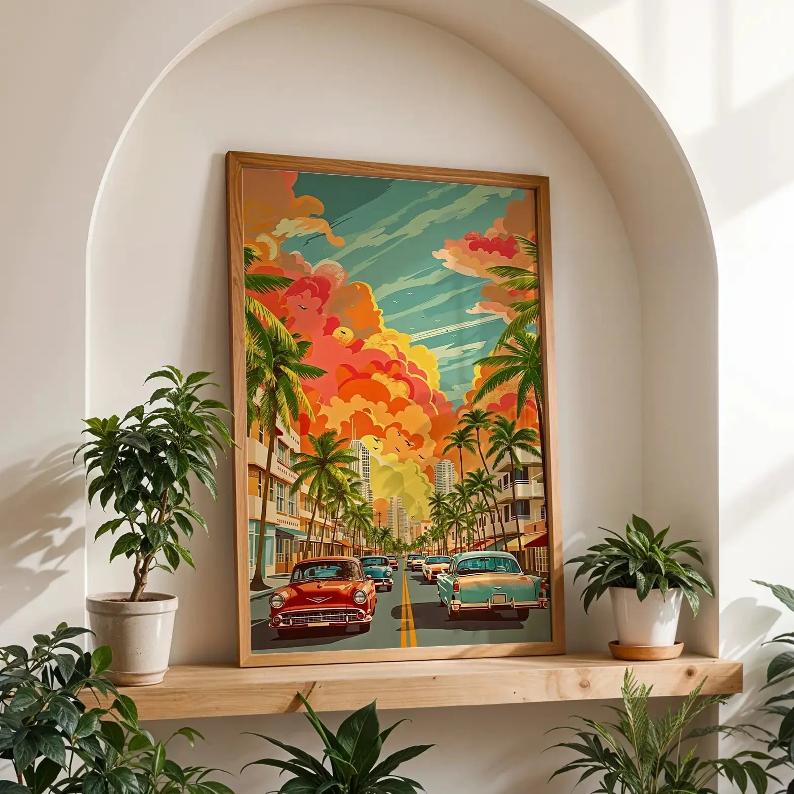 Tableau Décoration Murale Miami – Ocean Drive Vintage Années 50