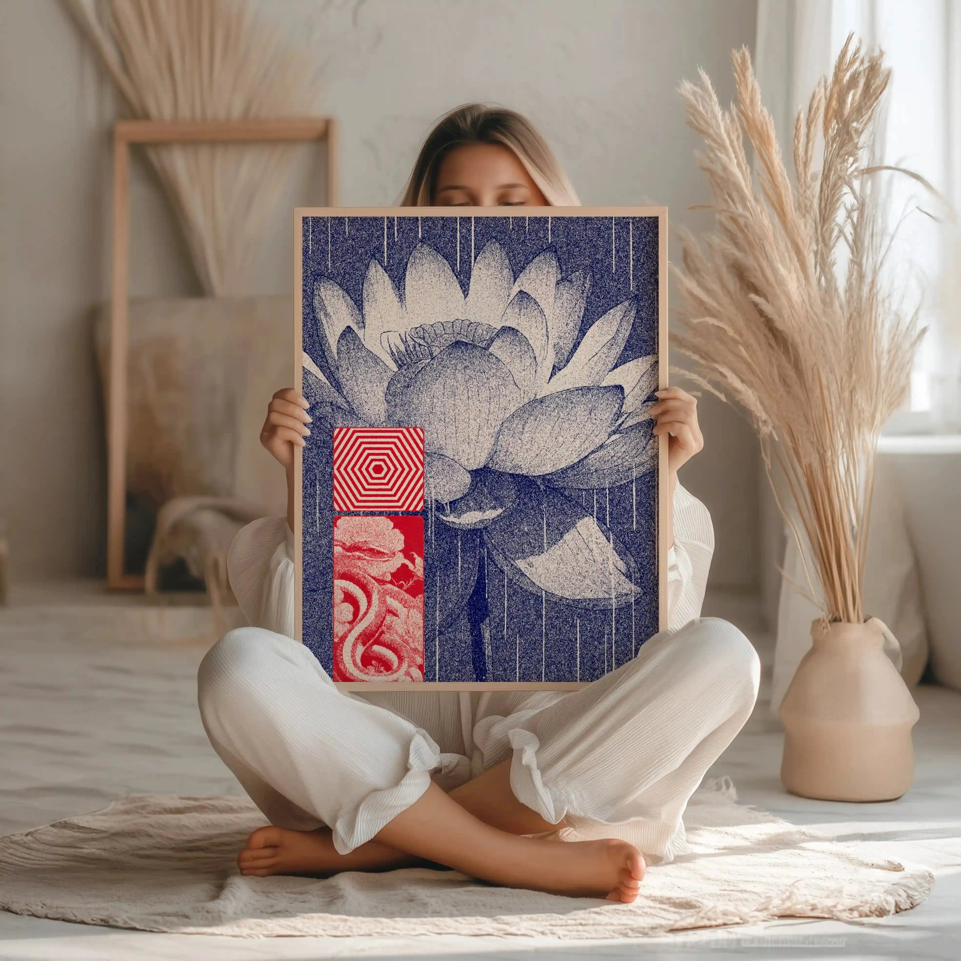 Tableau Moderne – Chill - Lotus Rouge Kivura Shop