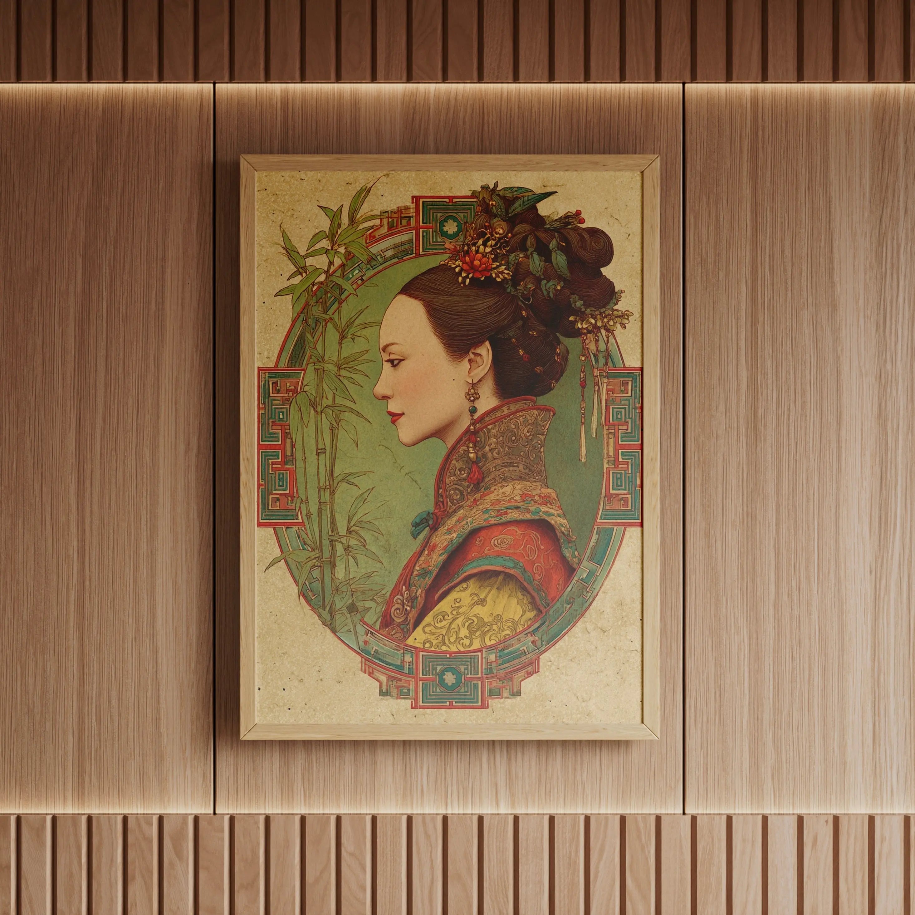 Tableau Portrait Impérial Chinois – Hanami Royale | Art Décoratif Asiatique