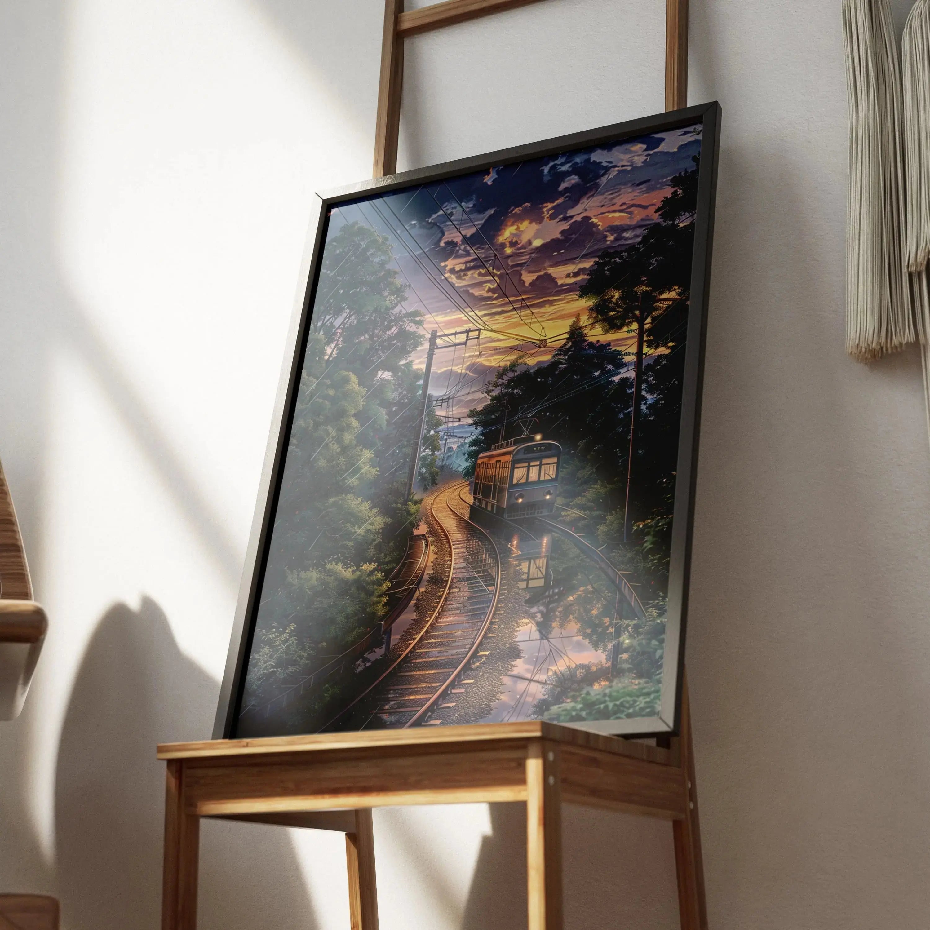 Tableau Décoration Murale - Crépuscule sur les Rails