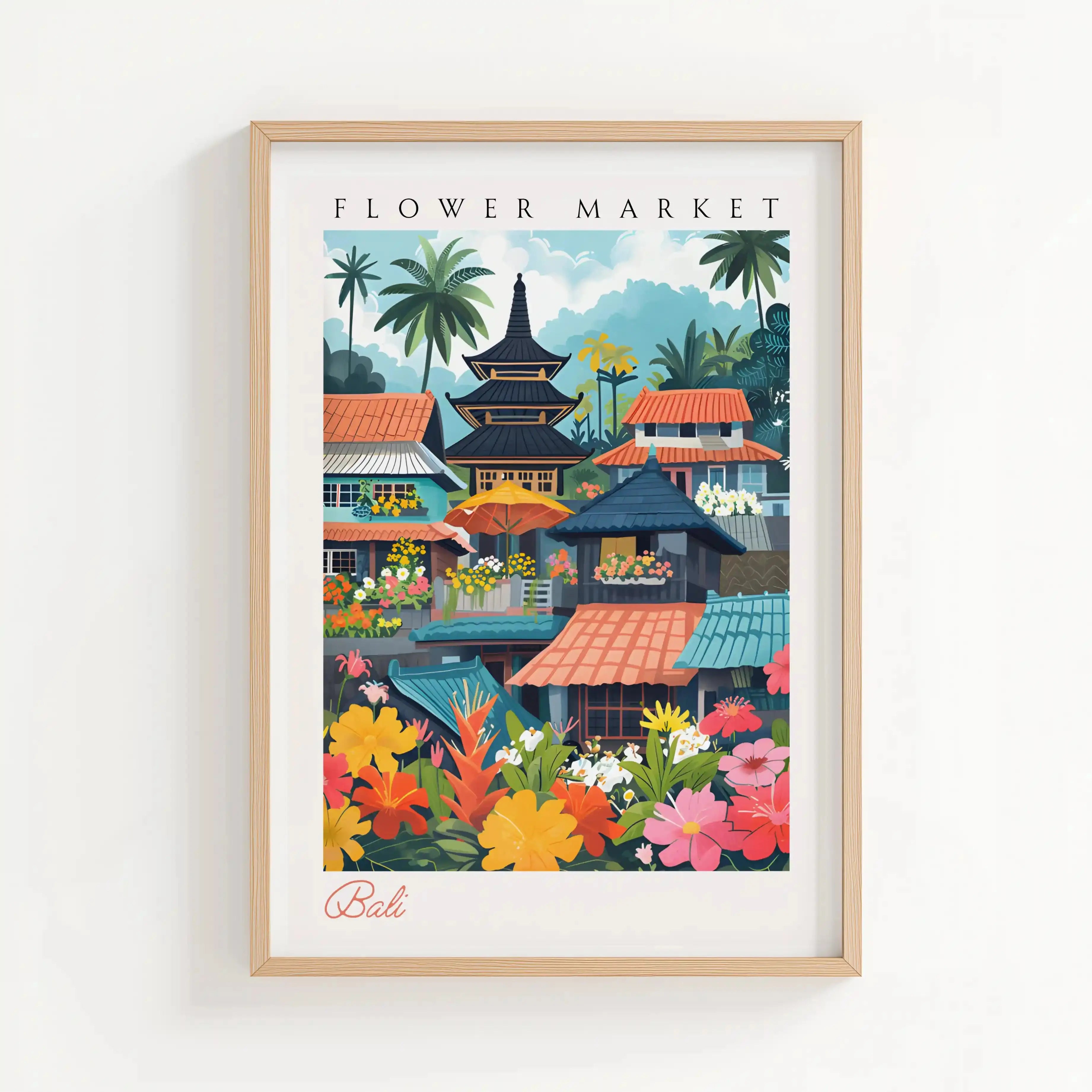 Tableau Décoration Murale - Bali – Flower Market Kivura Shop