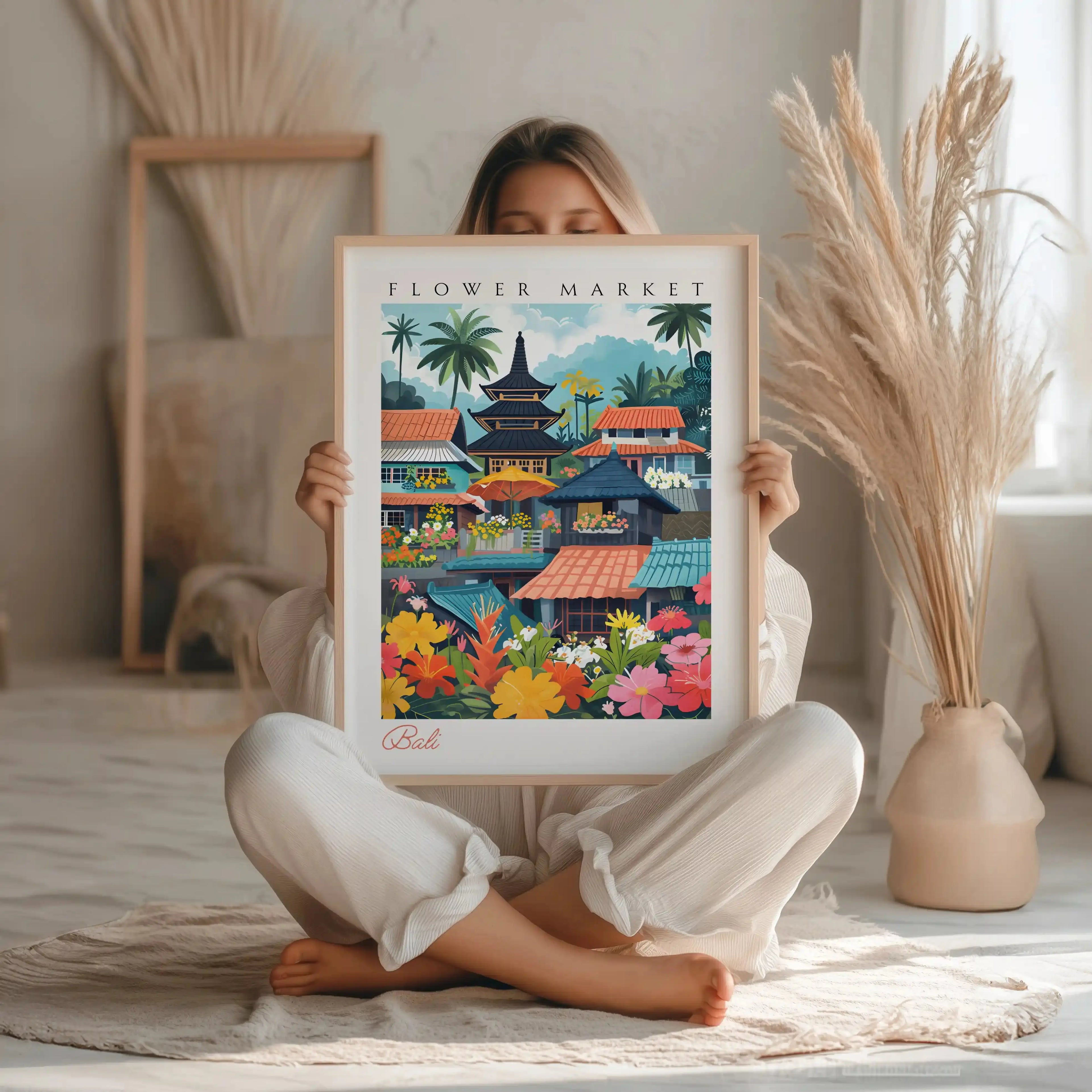 Tableau Décoration Murale - Bali – Flower Market Kivura Shop