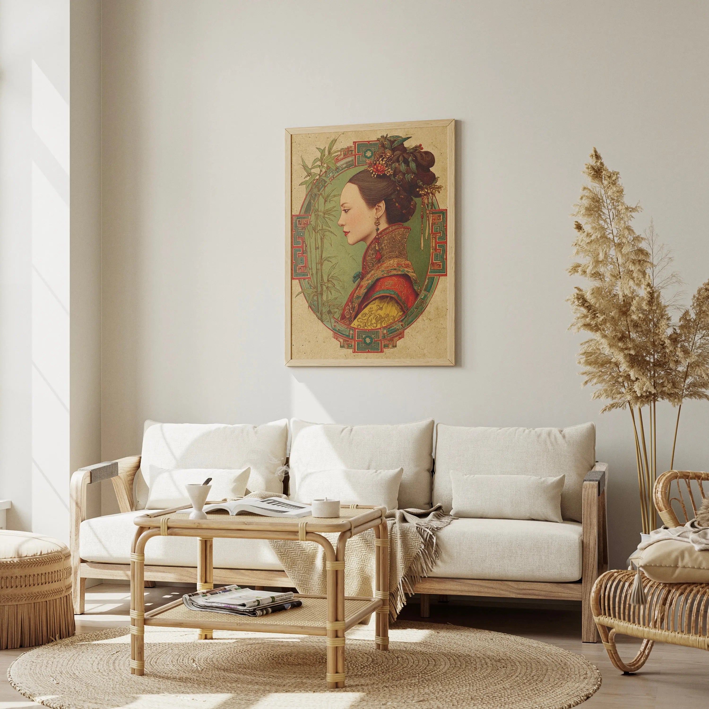 Tableau Portrait Impérial Chinois – Hanami Royale | Art Décoratif Asiatique