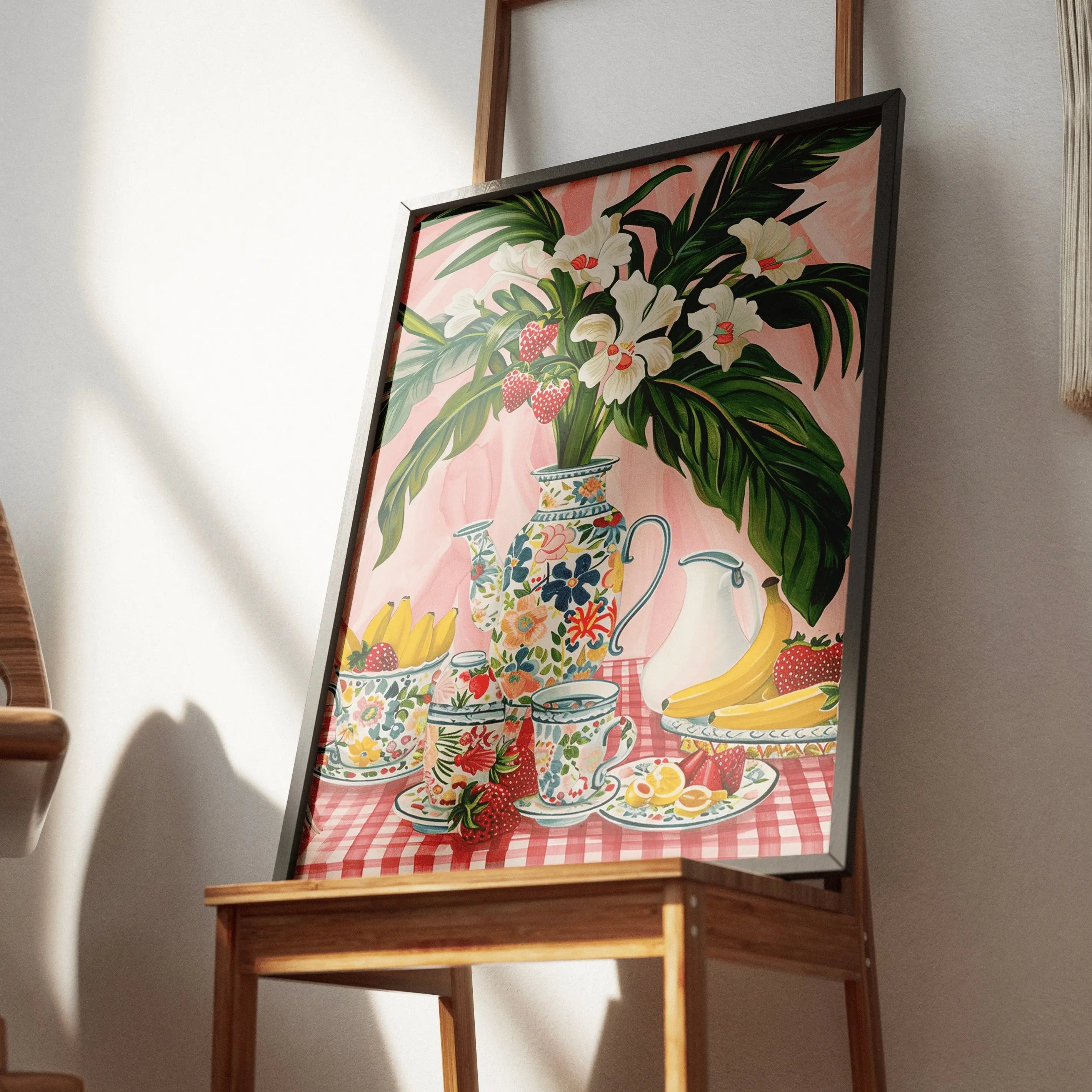 Tableau Décoration Murale - Brunch Tropical – Explosion florale et gourmande