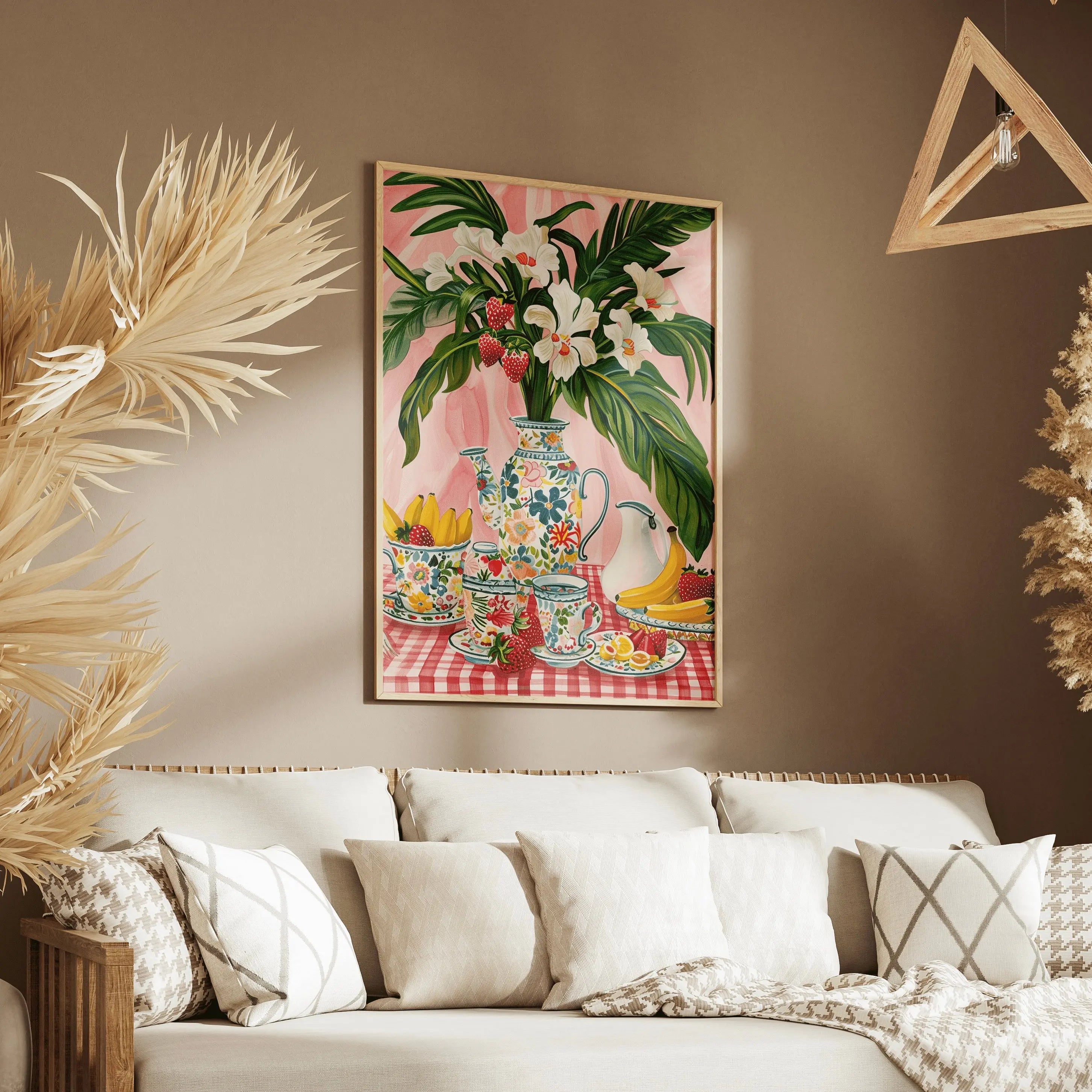 Tableau Décoration Murale - Brunch Tropical – Explosion florale et gourmande