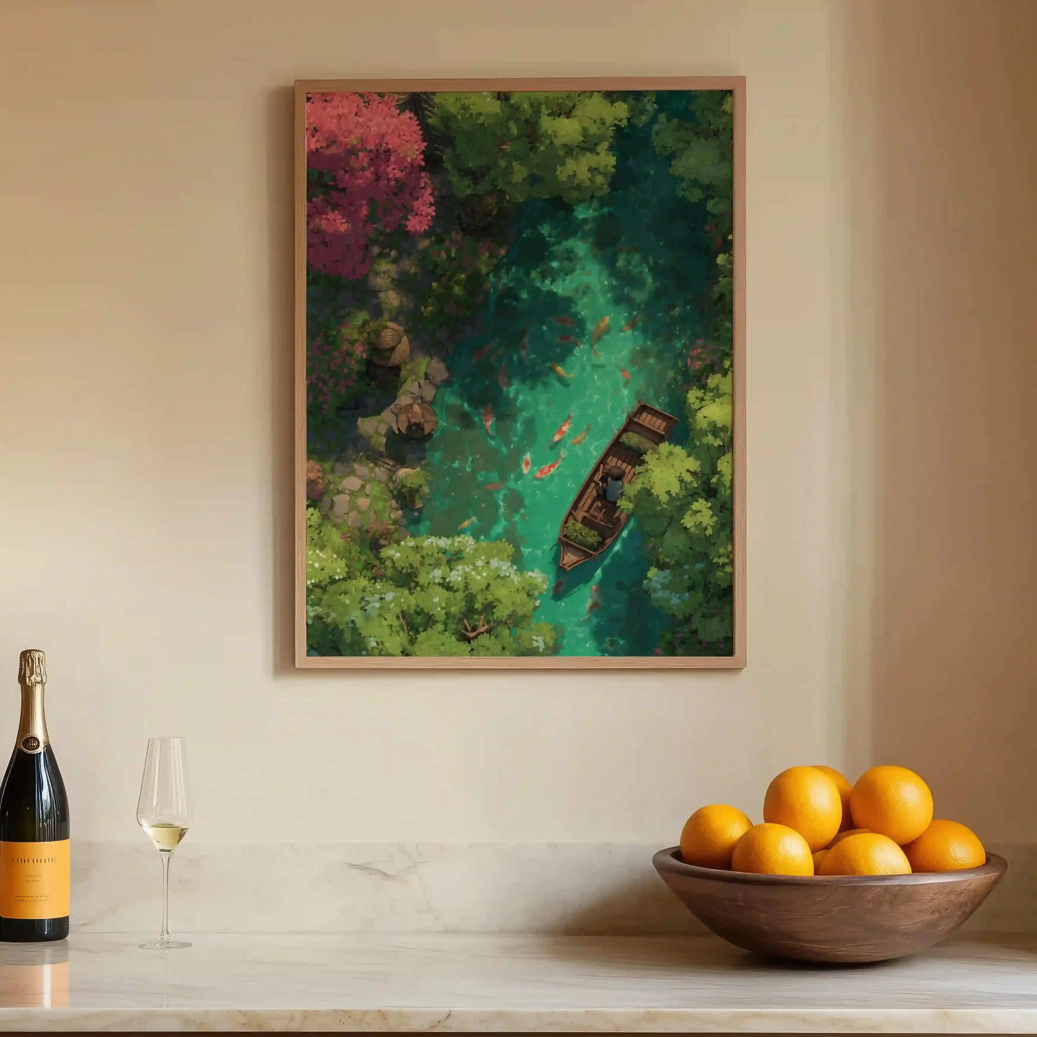 Tableau Tropical – Lagune Émeraude et Nature Luxuriante