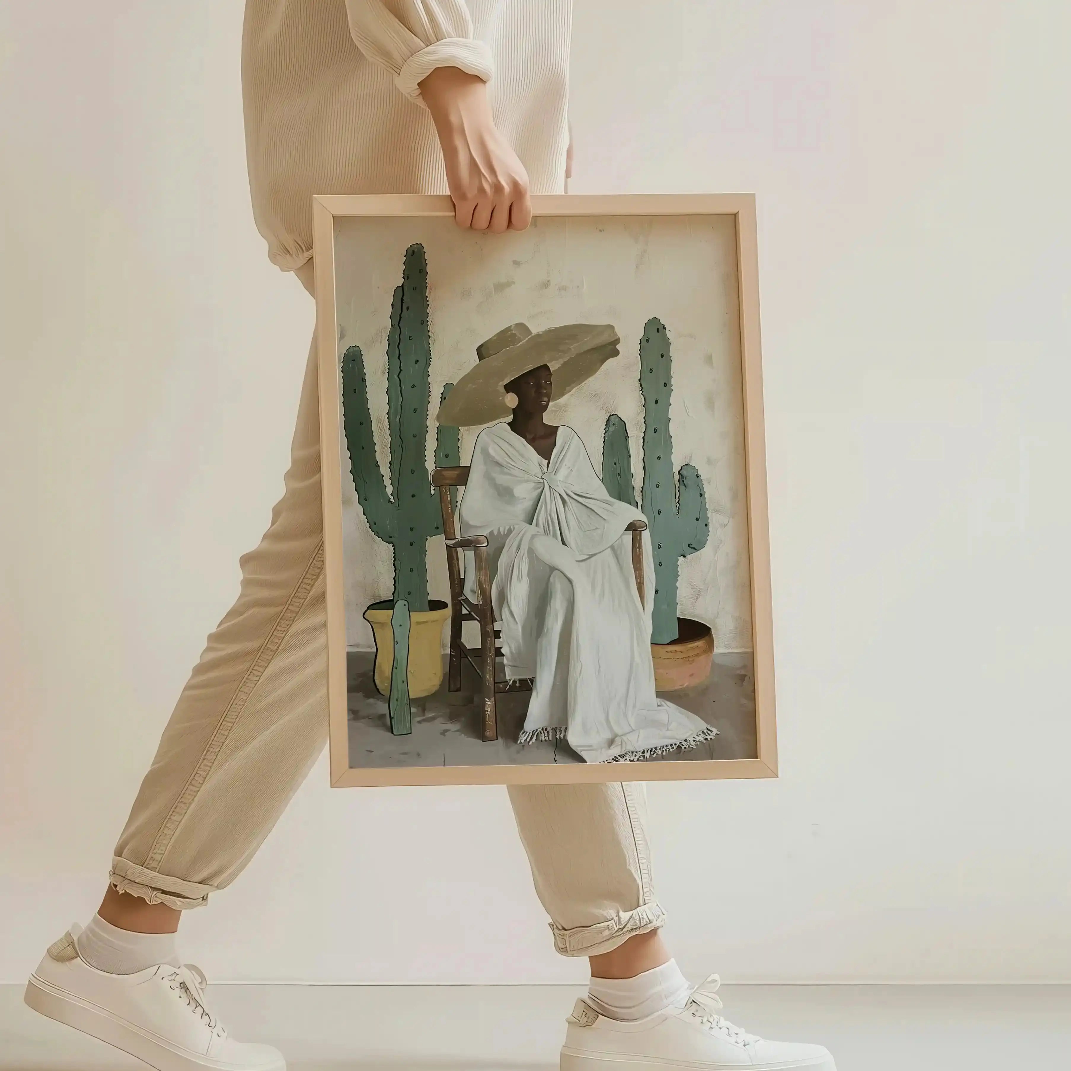 Tableau Avery Quinn Cactus -  La Dame du Désert Kivura Shop