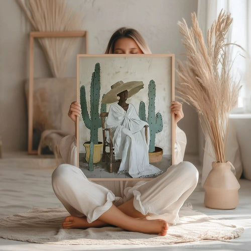 Tableau Avery Quinn Cactus -  La Dame du Désert Kivura Shop