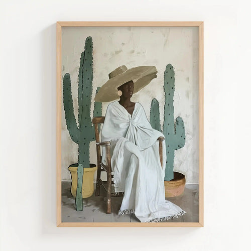 Tableau Avery Quinn Cactus -  La Dame du Désert Kivura Shop