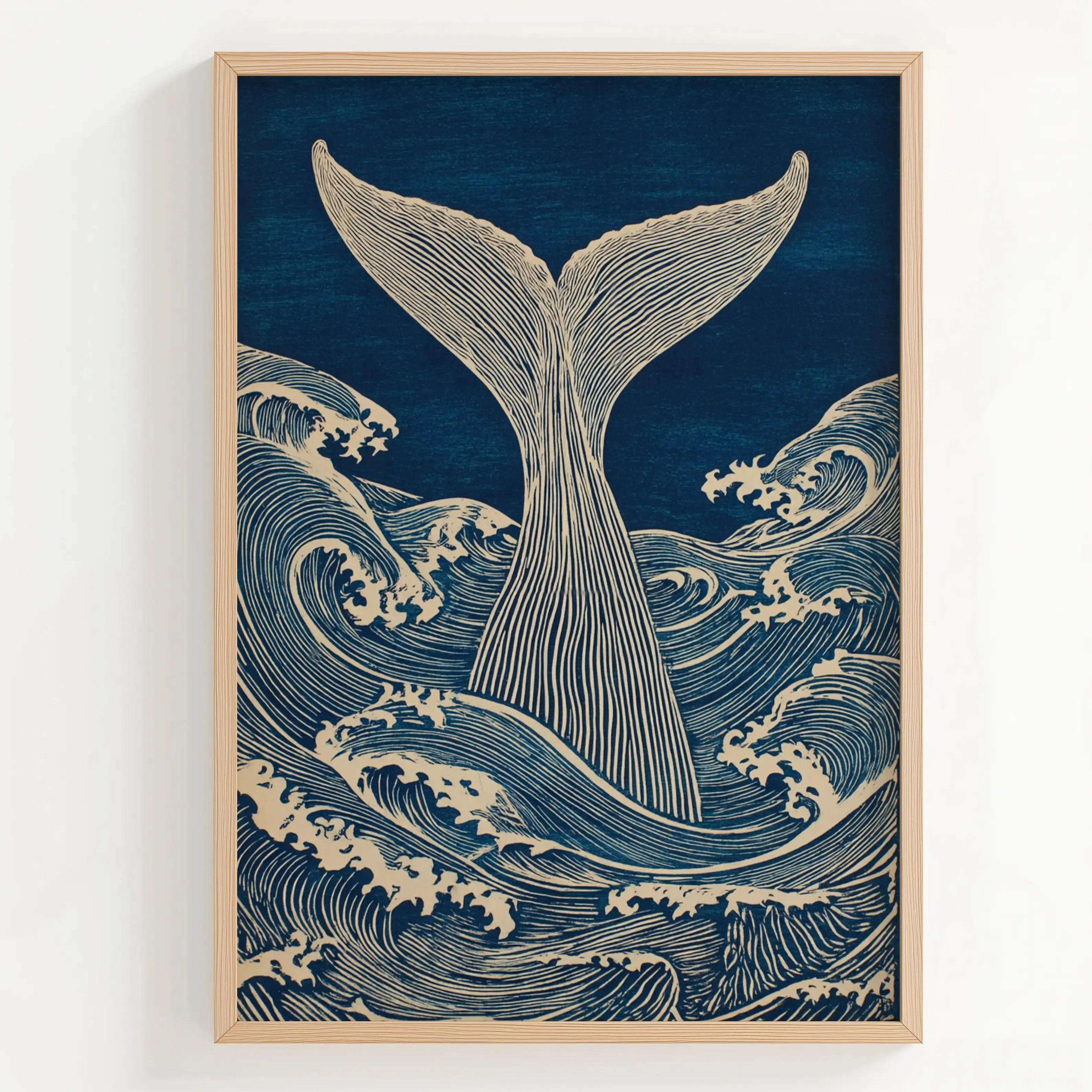 Tableau Décoration Murale – La Queue de Baleine – Esprit Marin Japonais Kivura Shop
