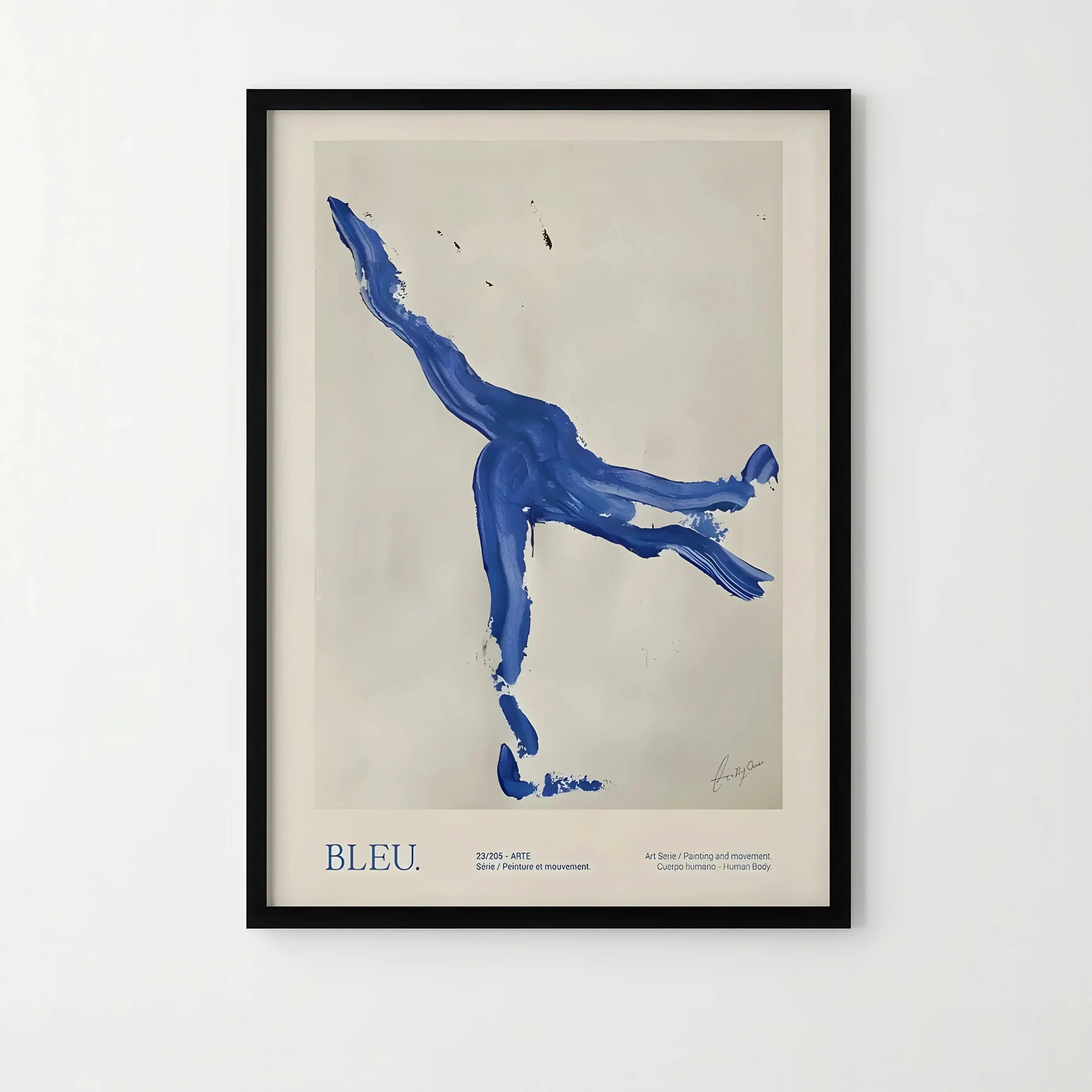 Tableau Décoration – Bleu en Mouvement – L’Élan du Corps