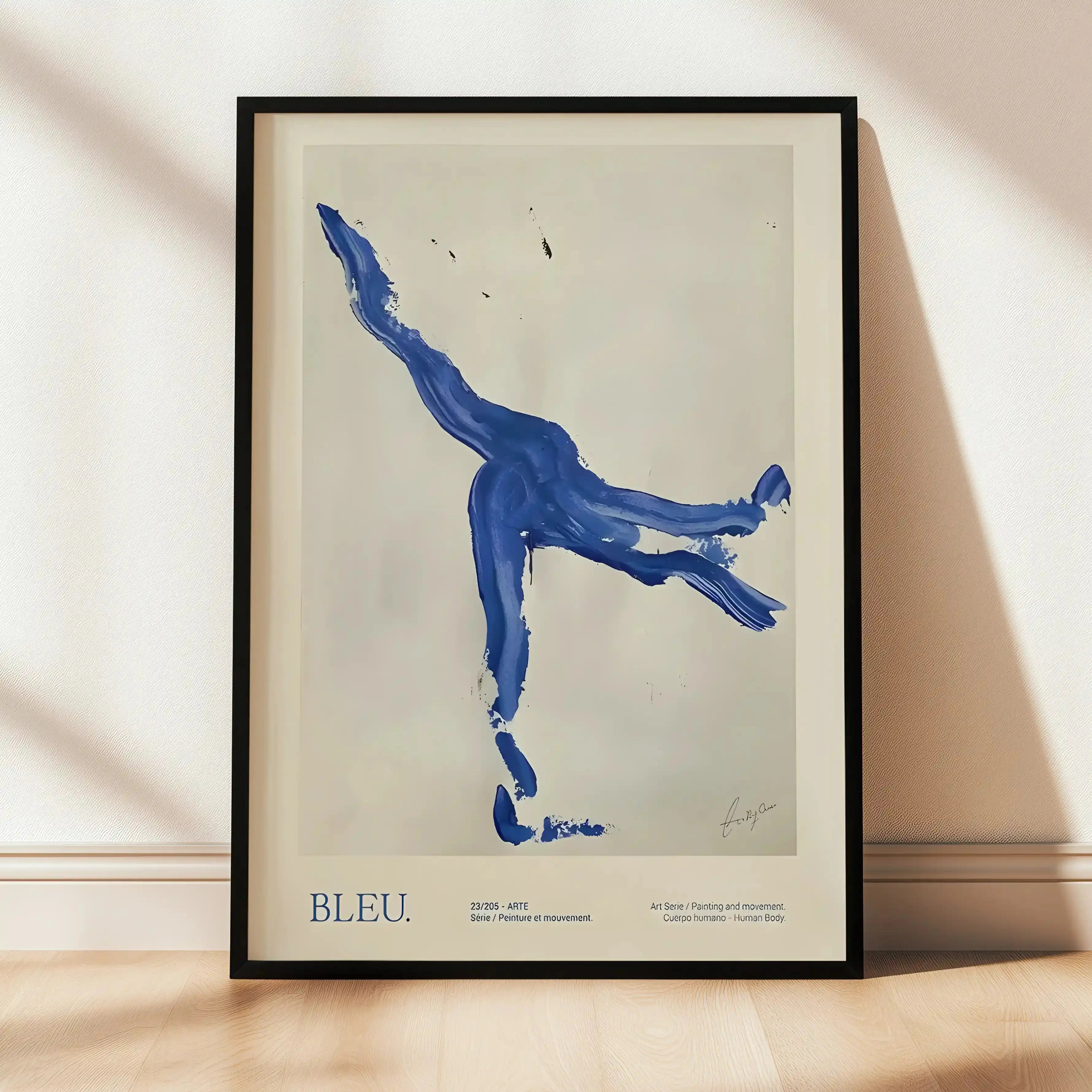 Tableau Décoration – Bleu en Mouvement – L’Élan du Corps