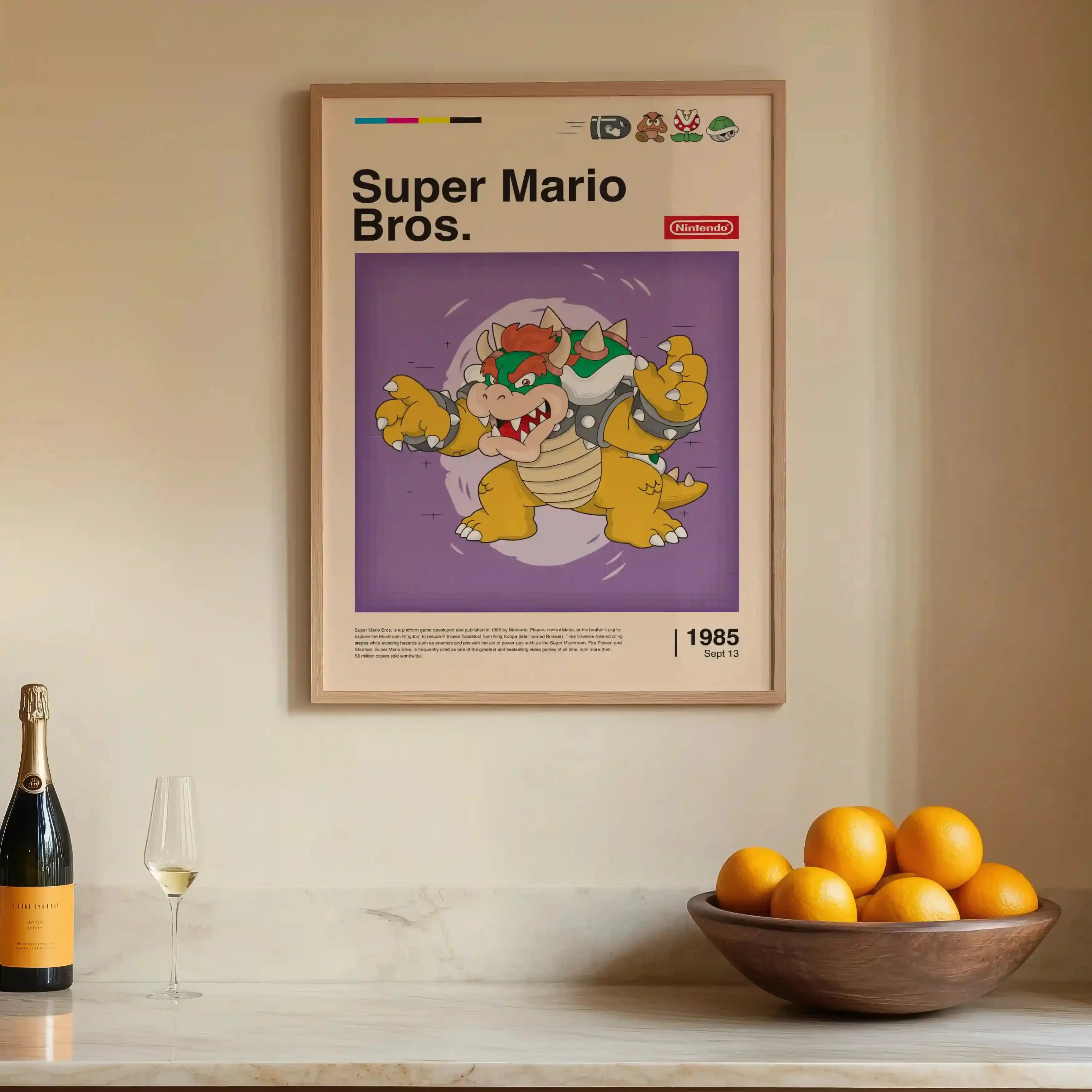 Tableau Decoration - Bowser  - Le Seigneur de la Forteresse