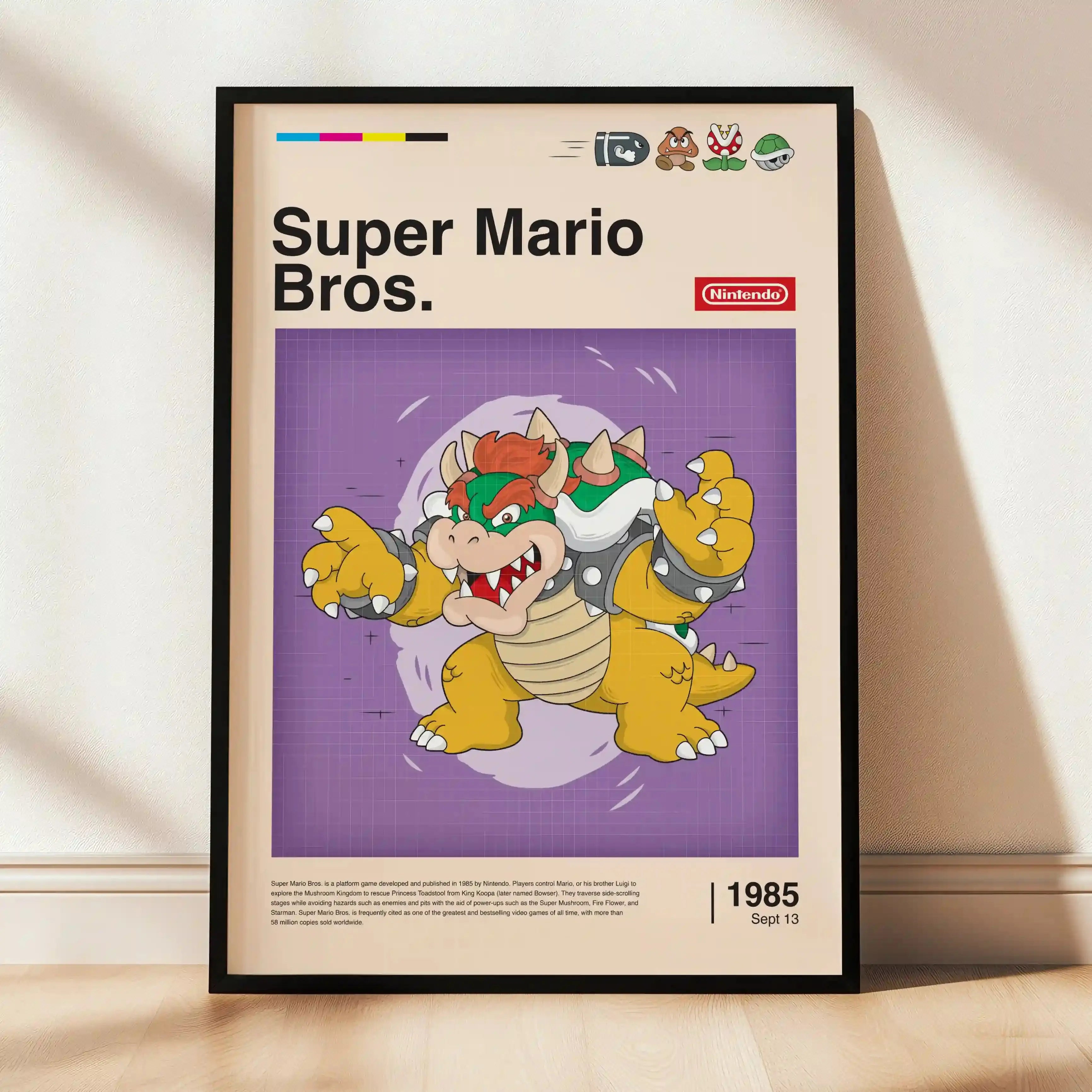 Tableau Decoration - Bowser  - Le Seigneur de la Forteresse