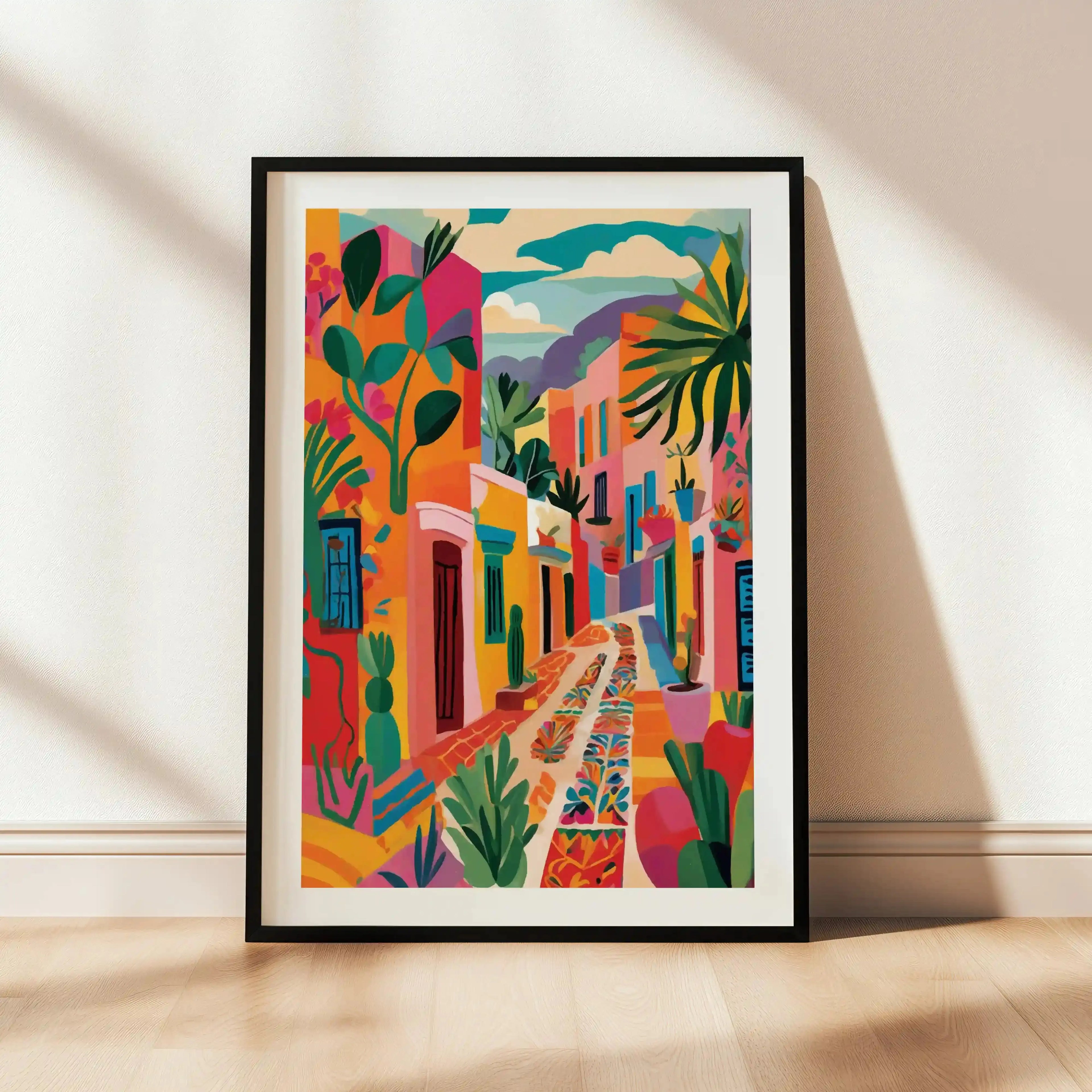 Tableau Décoration – Calle de la Luz – La Rue Baignée de Soleil