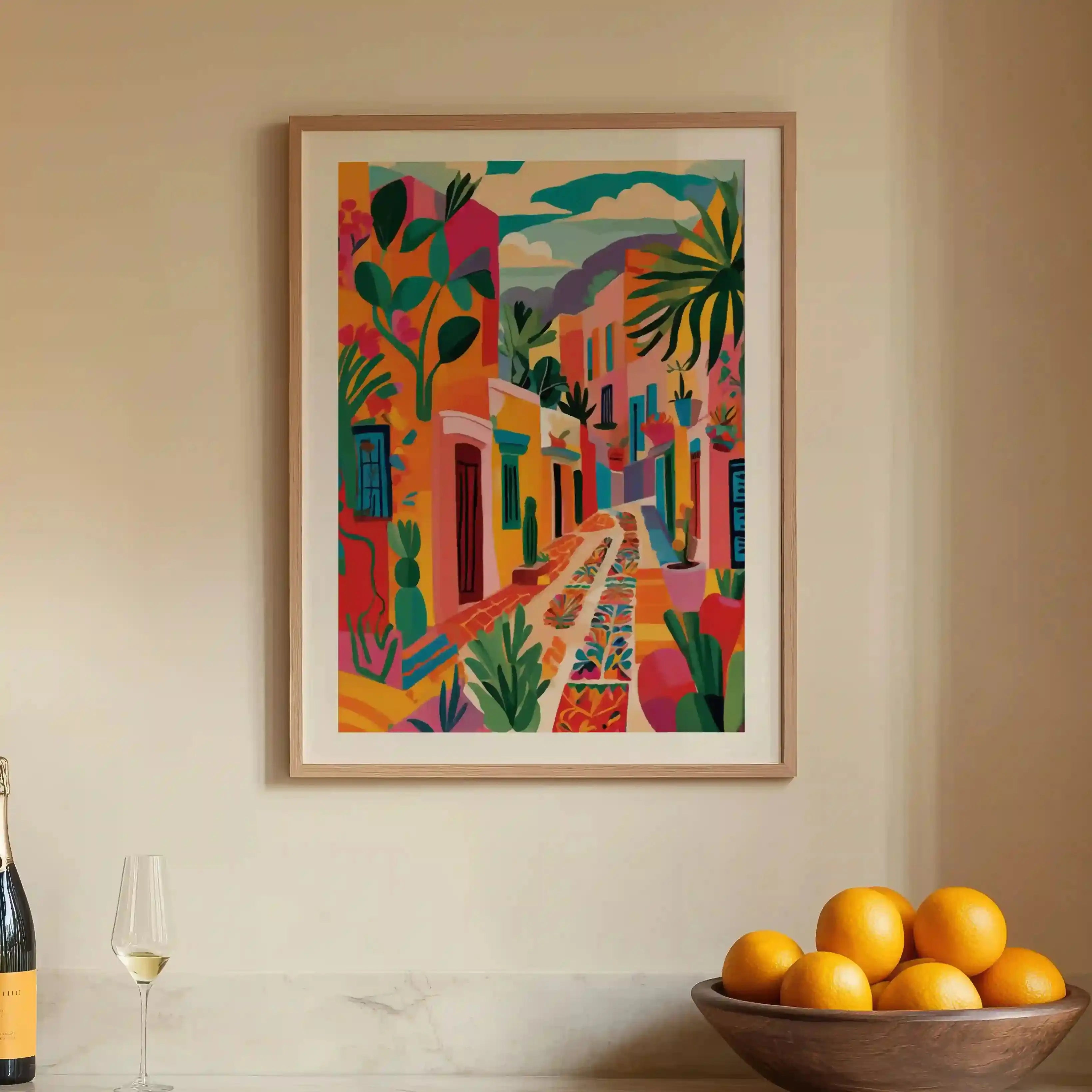 Tableau Décoration – Calle de la Luz – La Rue Baignée de Soleil