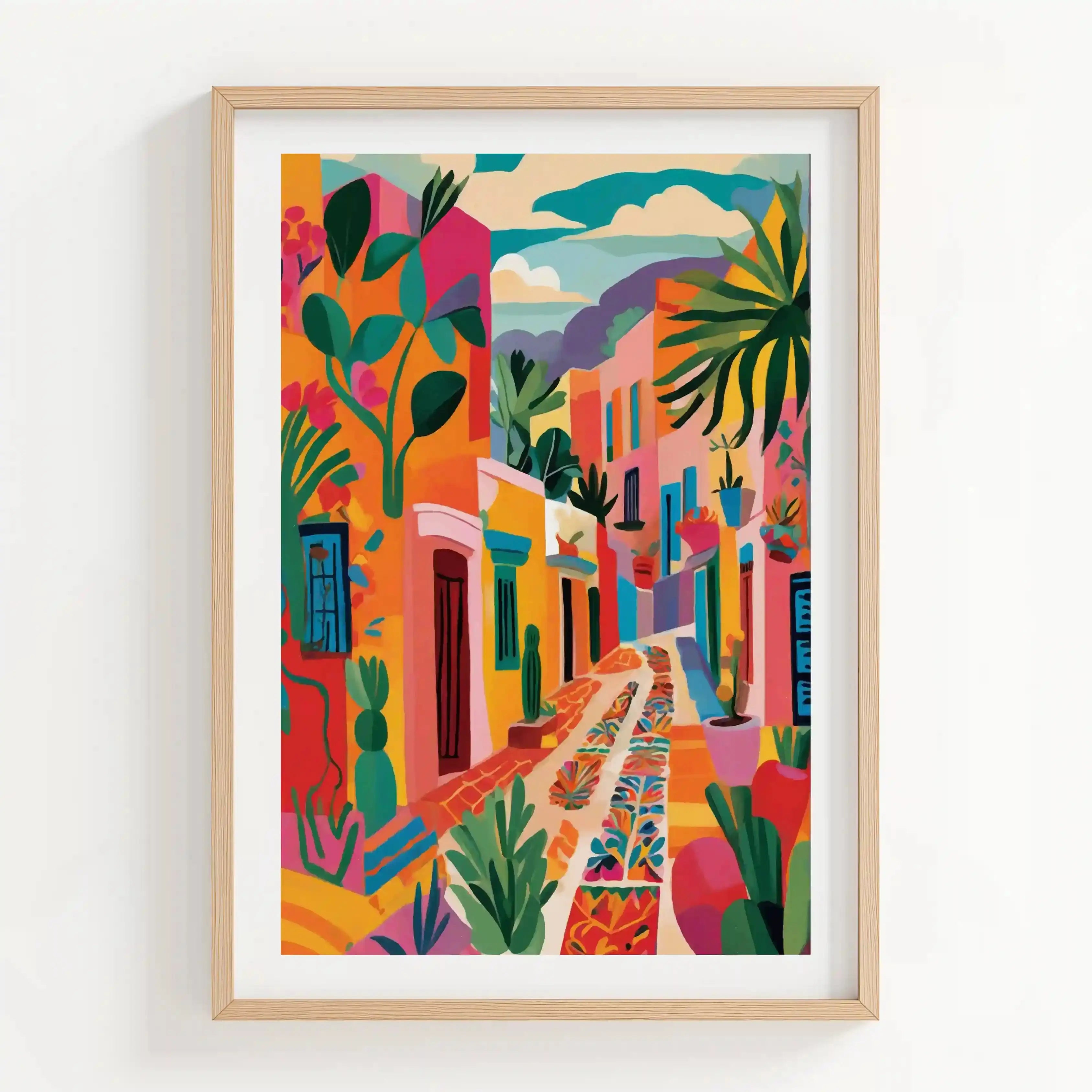 Tableau Décoration – Calle de la Luz – La Rue Baignée de Soleil