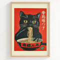 Tableau Décoration Murale – Chat Japonais – Ramen Neko Kivura Shop