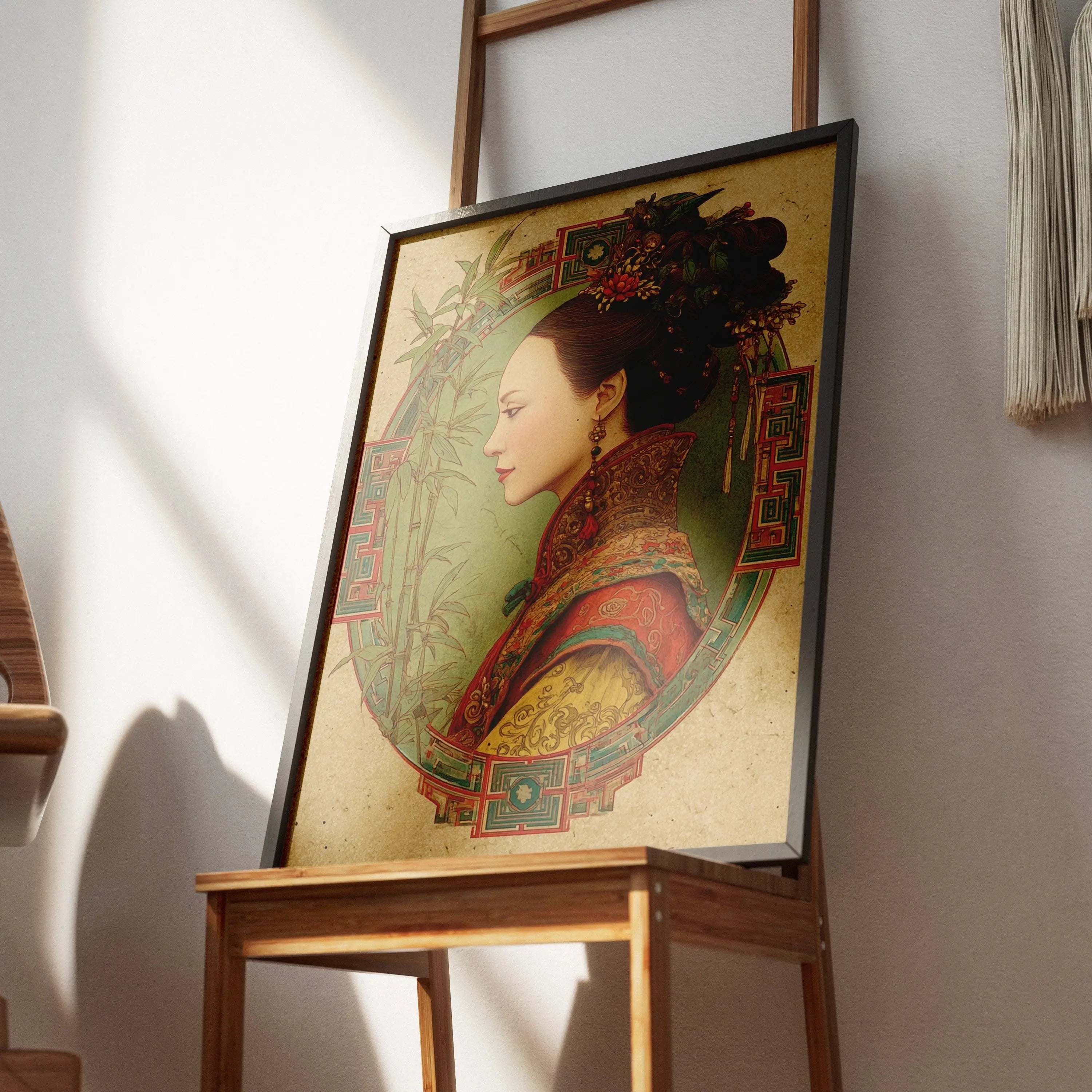 Tableau Portrait Impérial Chinois – Hanami Royale | Art Décoratif Asiatique