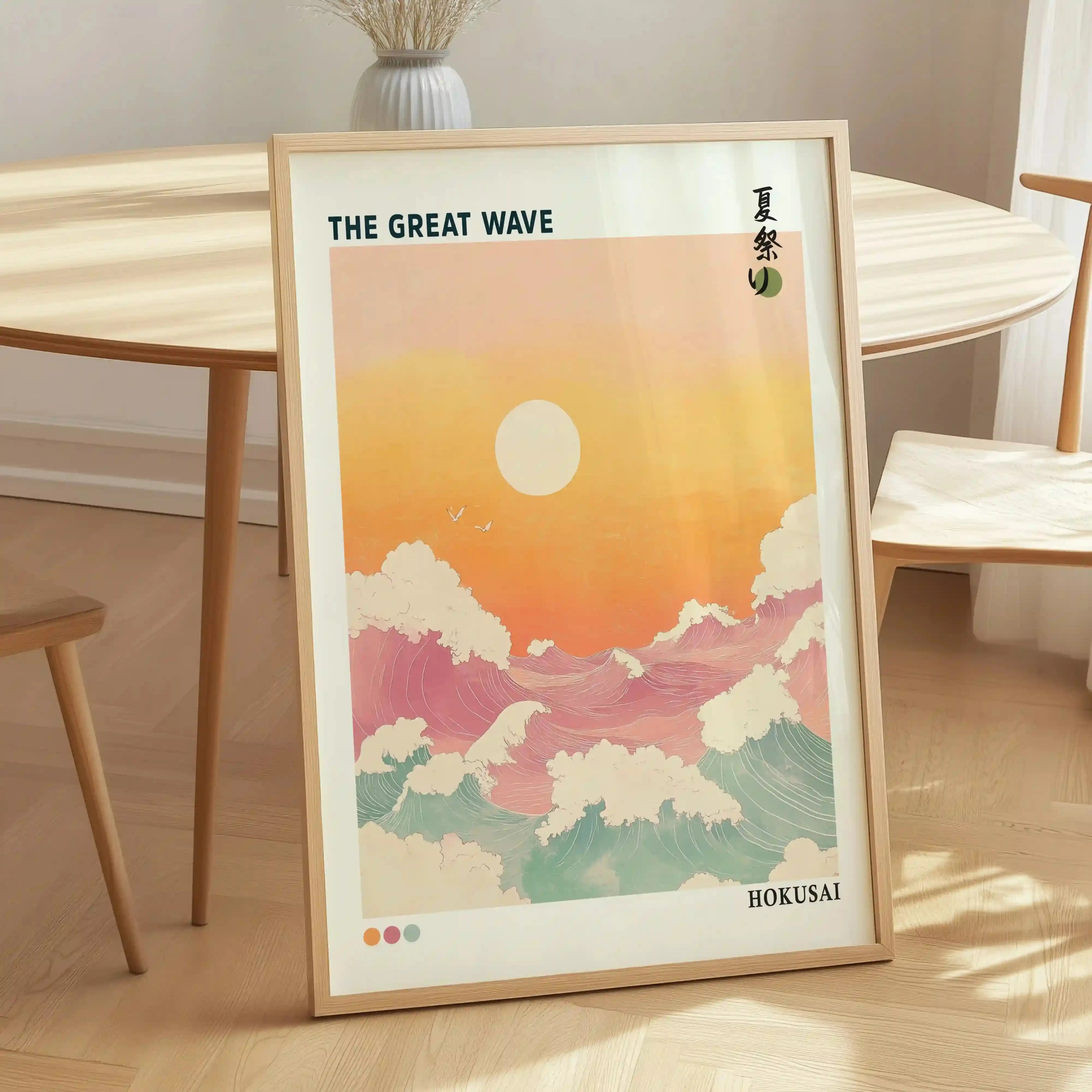 Tableau Vague Japonaise – Great Wave Sunset – Inspiration Hokusai