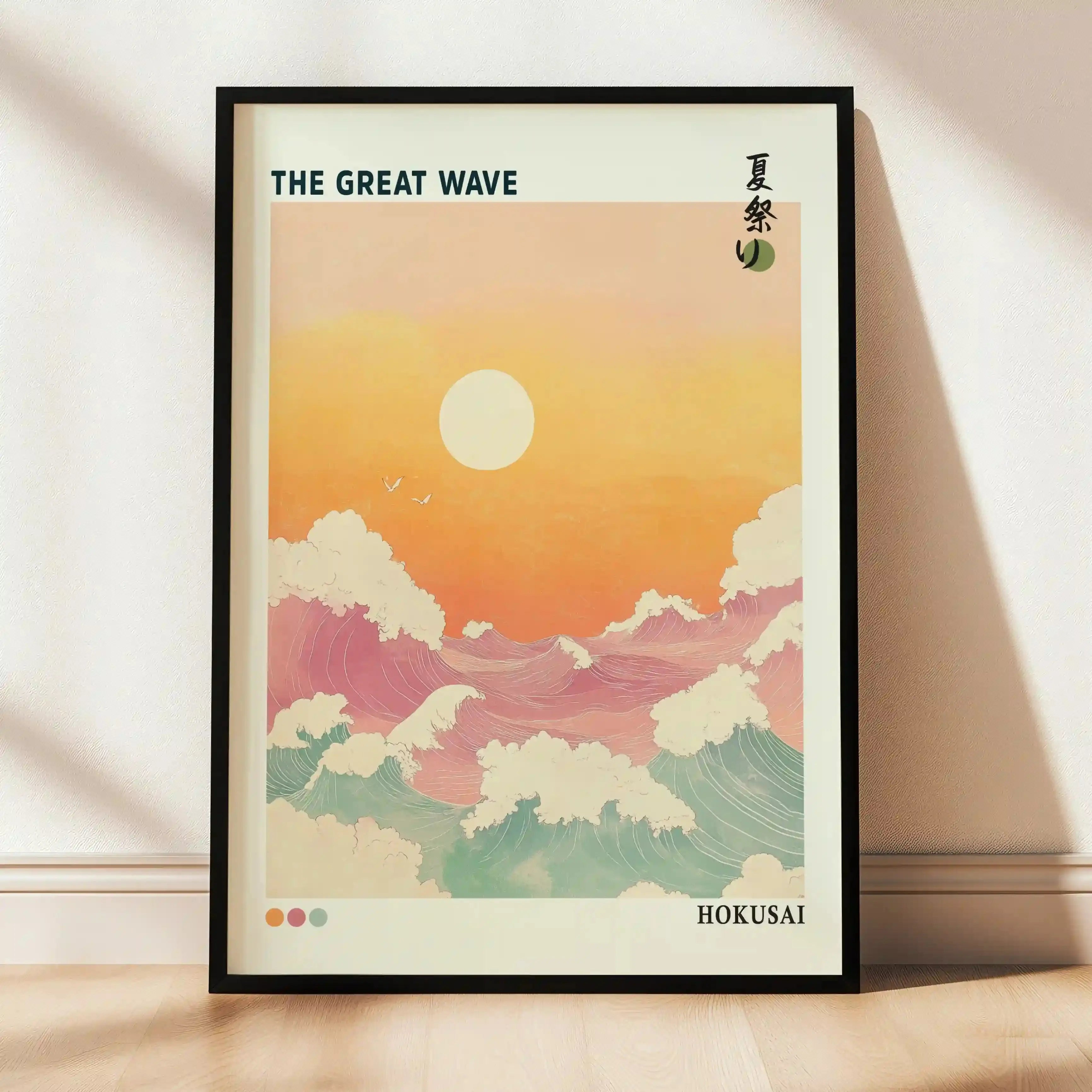 Tableau Vague Japonaise – Great Wave Sunset – Inspiration Hokusai