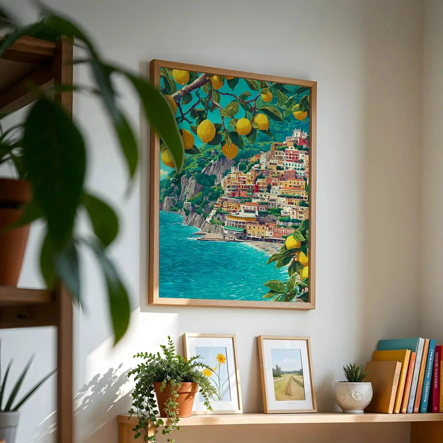 Tableau Décoration Murale - Citrons de Positano – Ambiance Italie ensoleillée