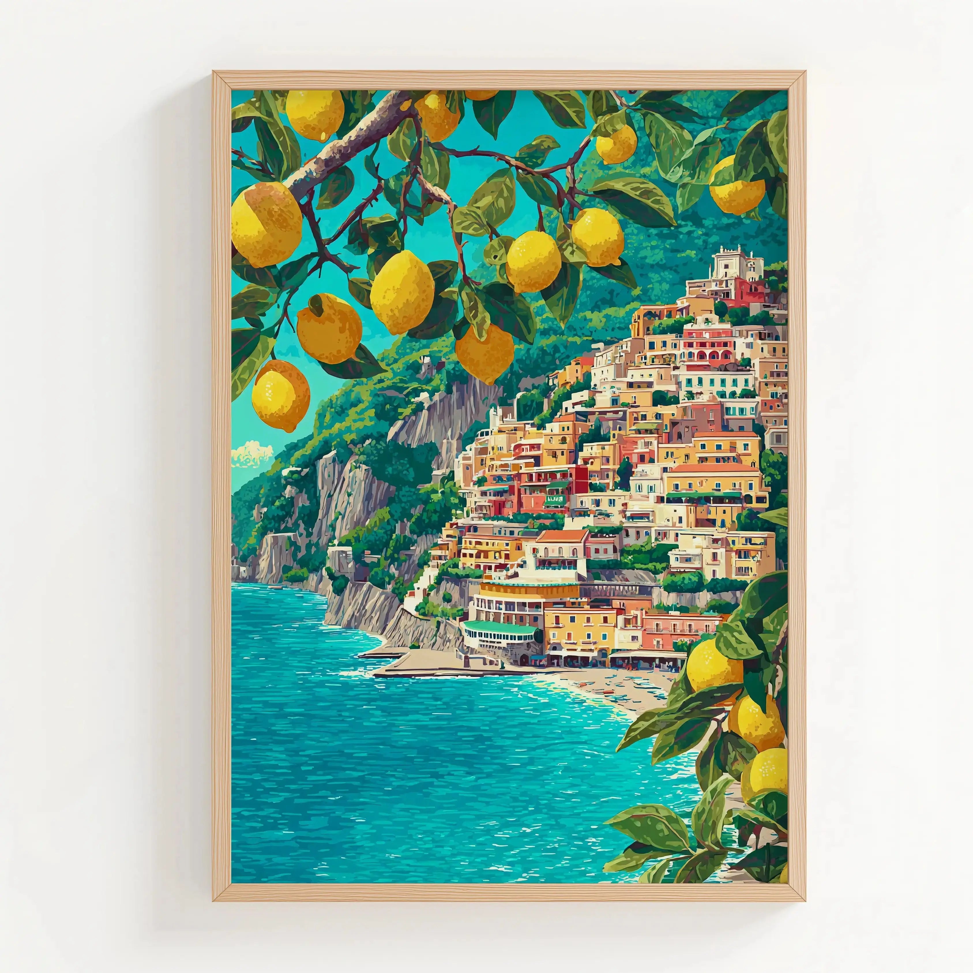 Tableau Décoration Murale - Citrons de Positano – Ambiance Italie ensoleillée Kivura Shop