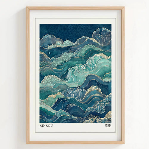 Tableau Décoration Murale – Kinkou – Vagues Japonaises Zen Kivura Shop
