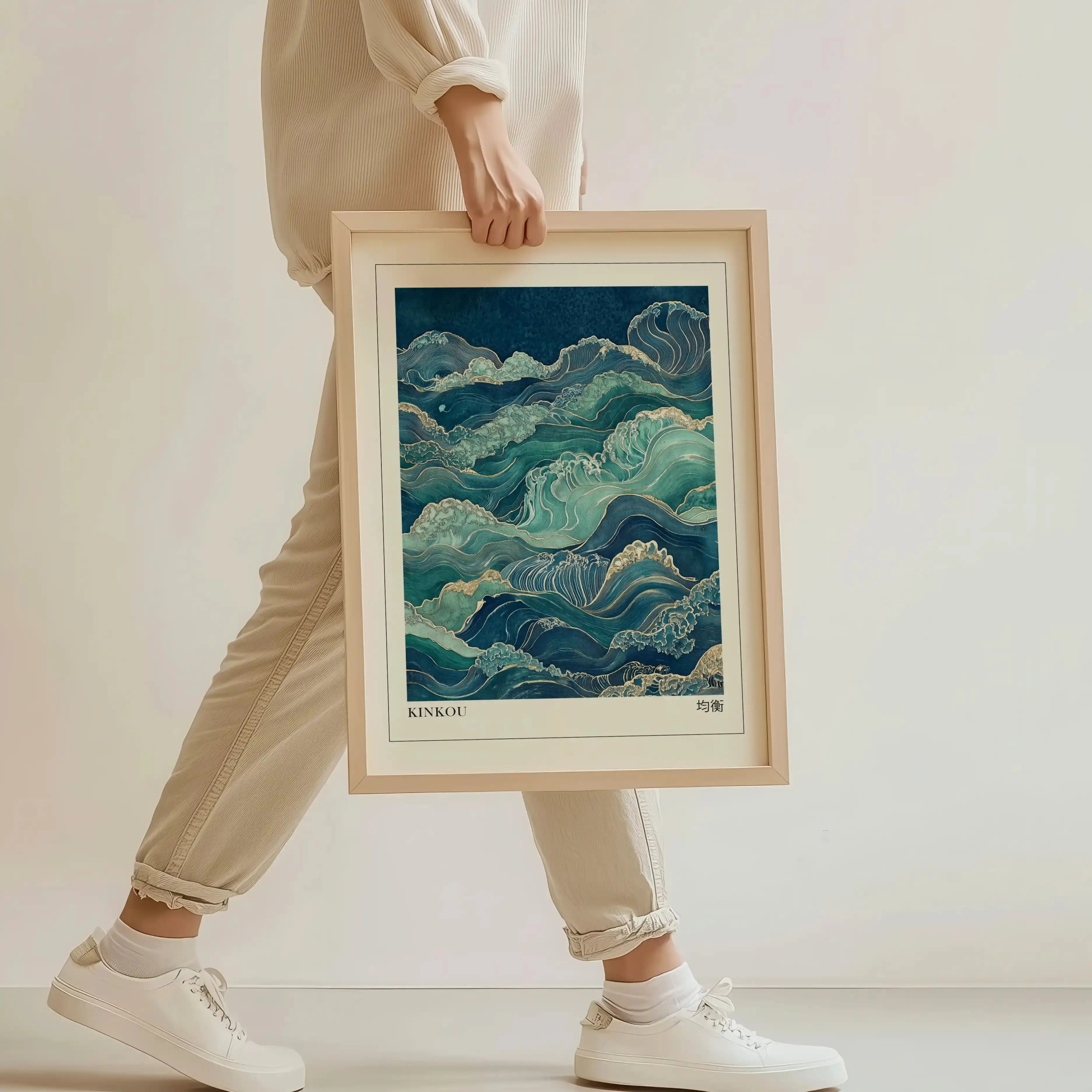 Tableau Vagues – Kinkou Japonaises Zen, Décoration Murale Apaisante Kivura Shop