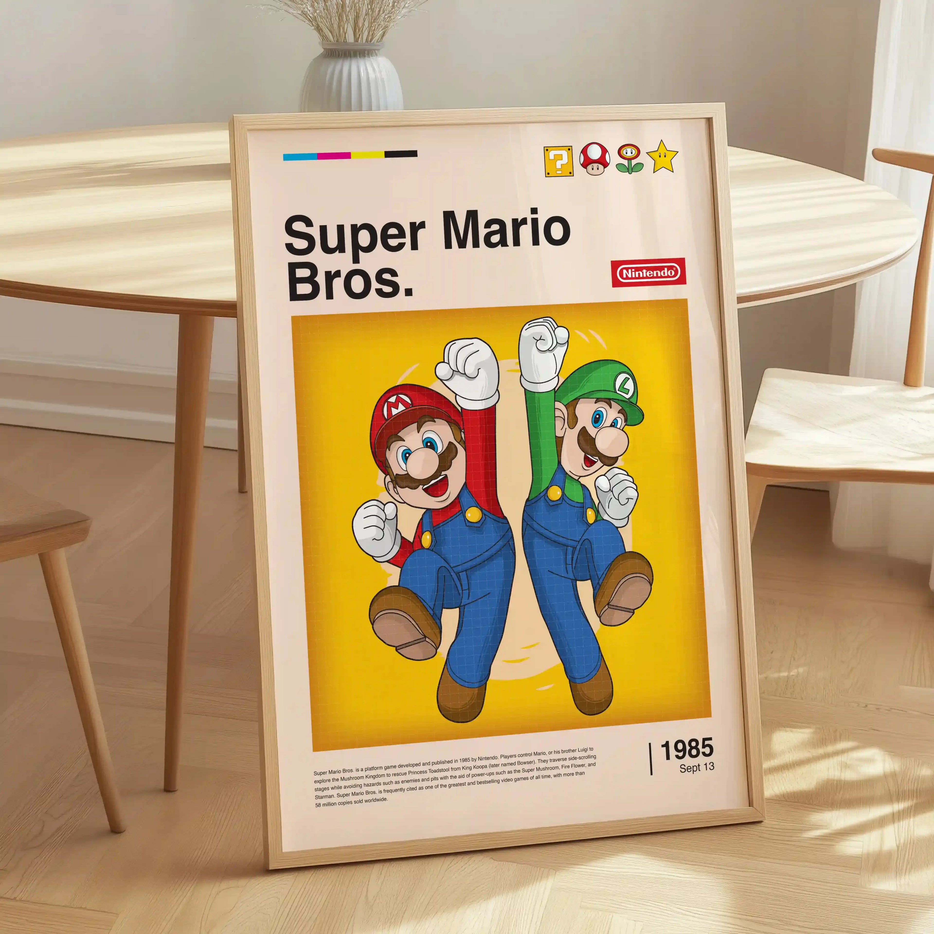 Tableau Decoration - Mario & Luigi - Frères de l’Aventure