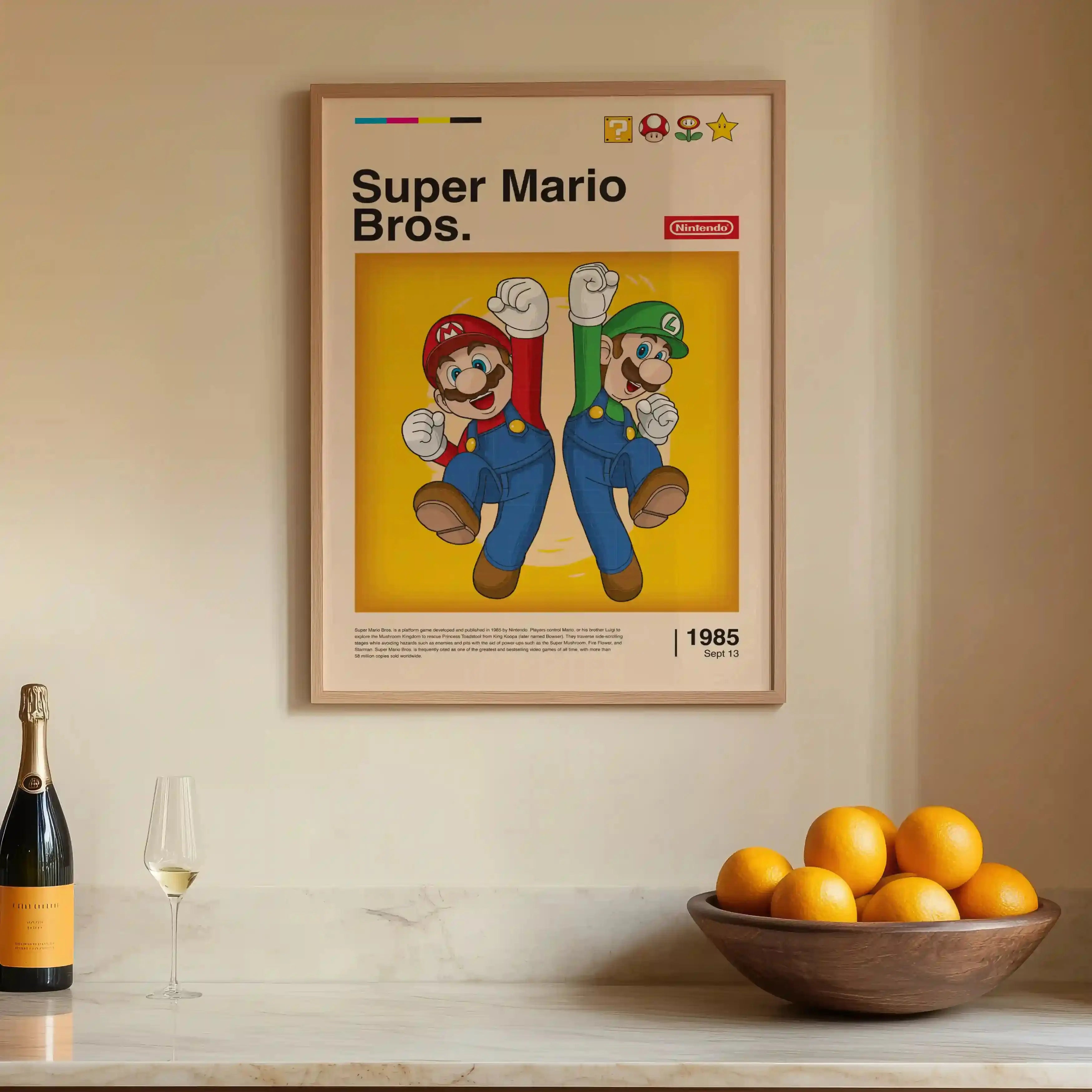 Tableau Decoration - Mario & Luigi - Frères de l’Aventure