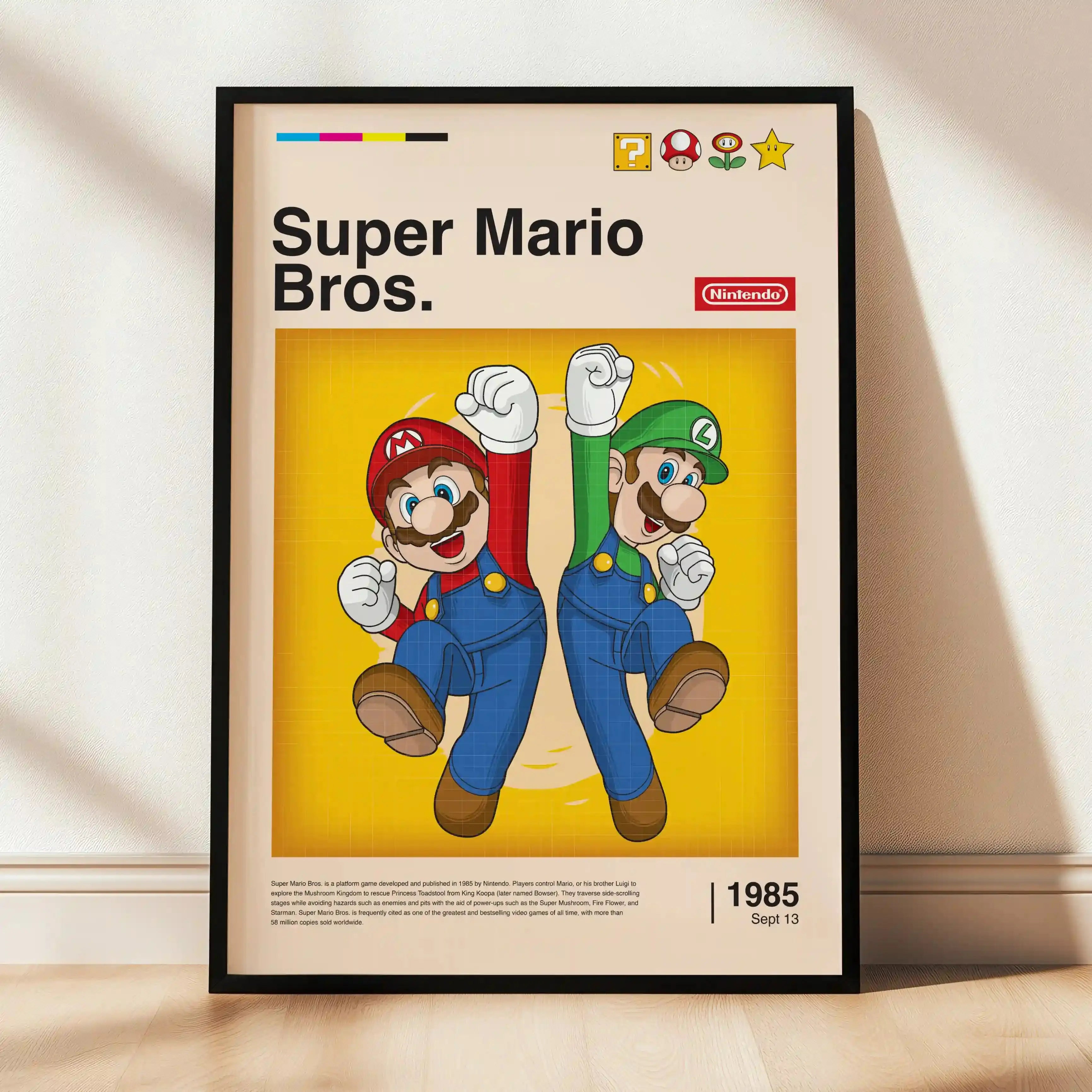 Tableau Decoration - Mario & Luigi - Frères de l’Aventure