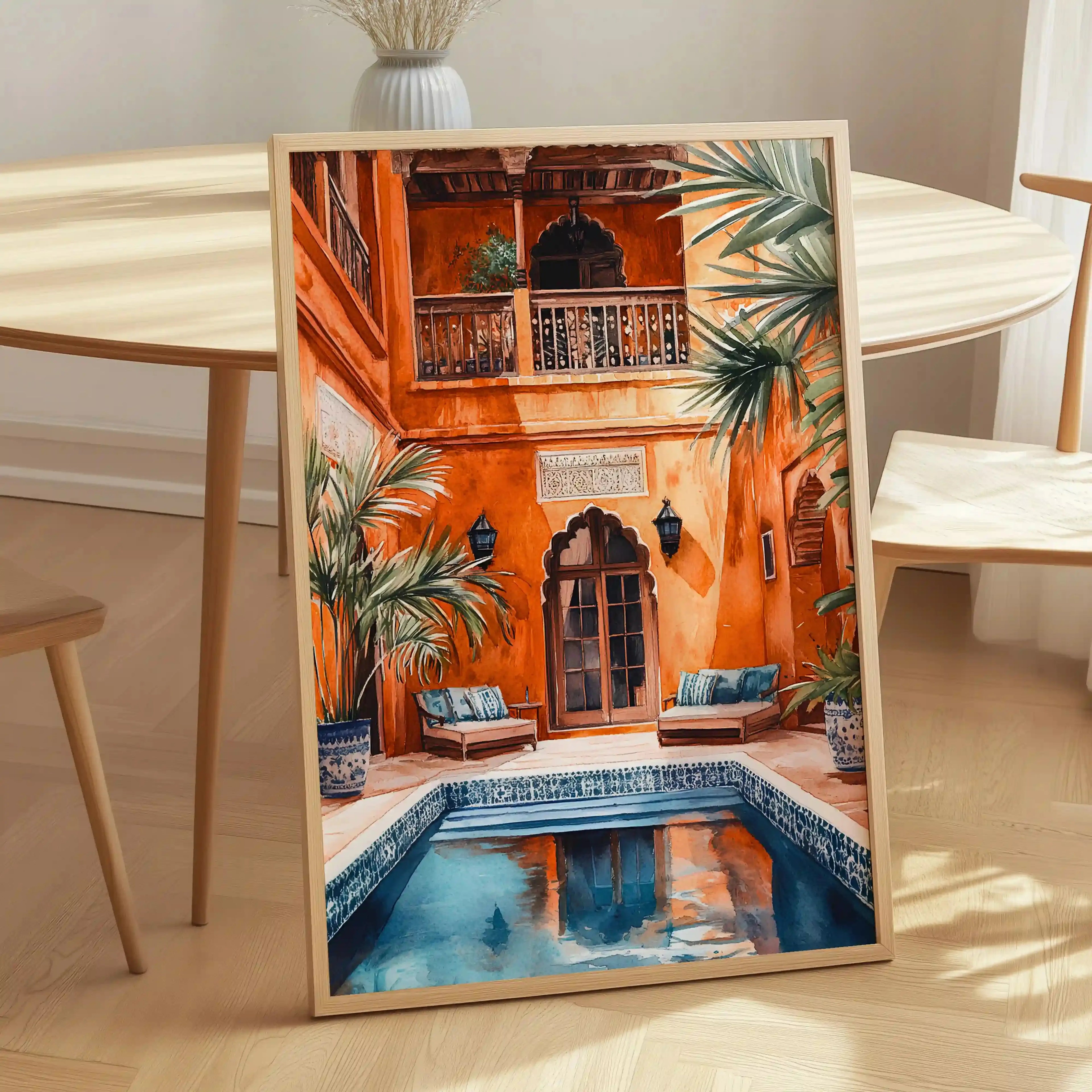 Tableau Riad Marocain – Le Luxe Silencieux d’un Lieu Hors du Temps