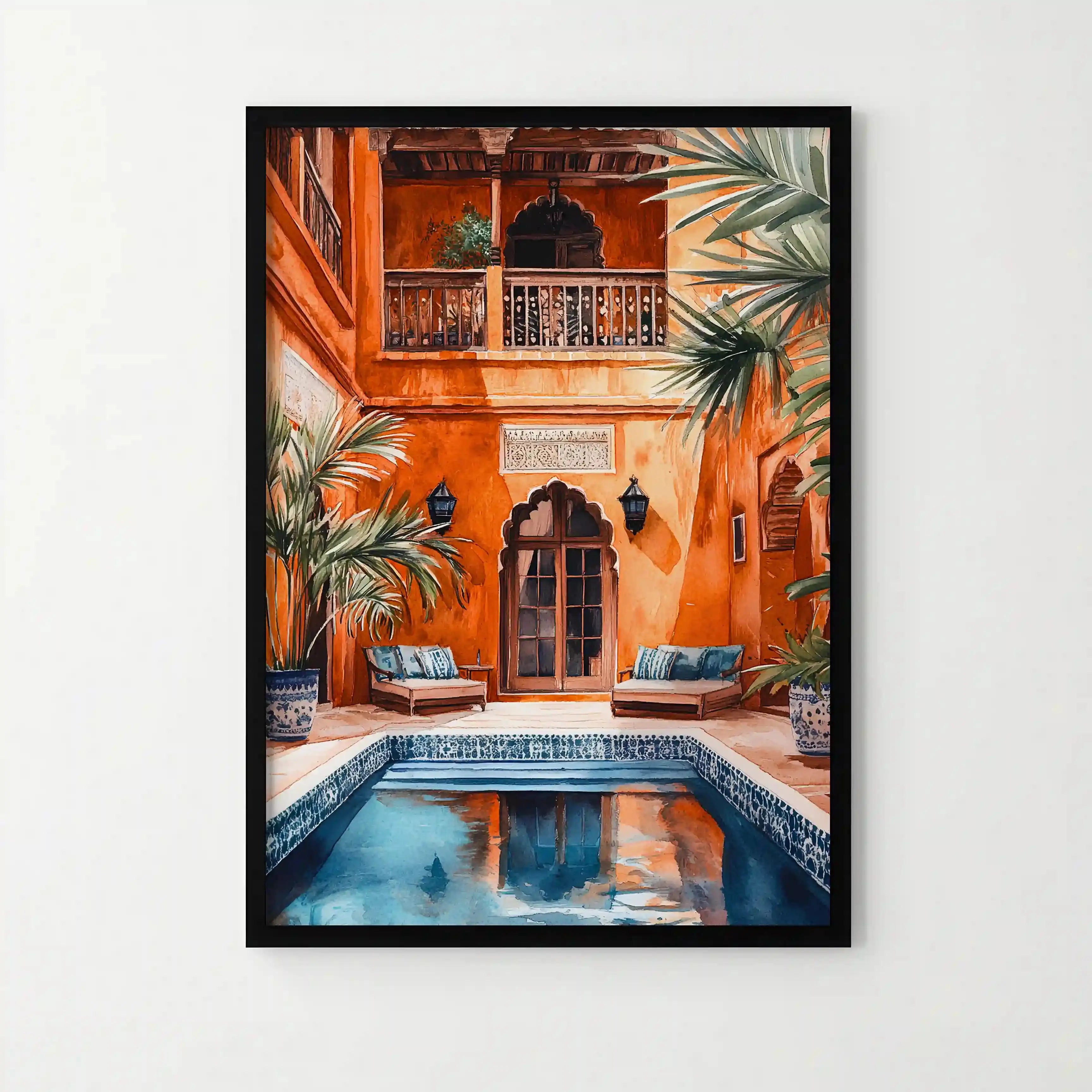 Tableau Riad Marocain – Le Luxe Silencieux d’un Lieu Hors du Temps