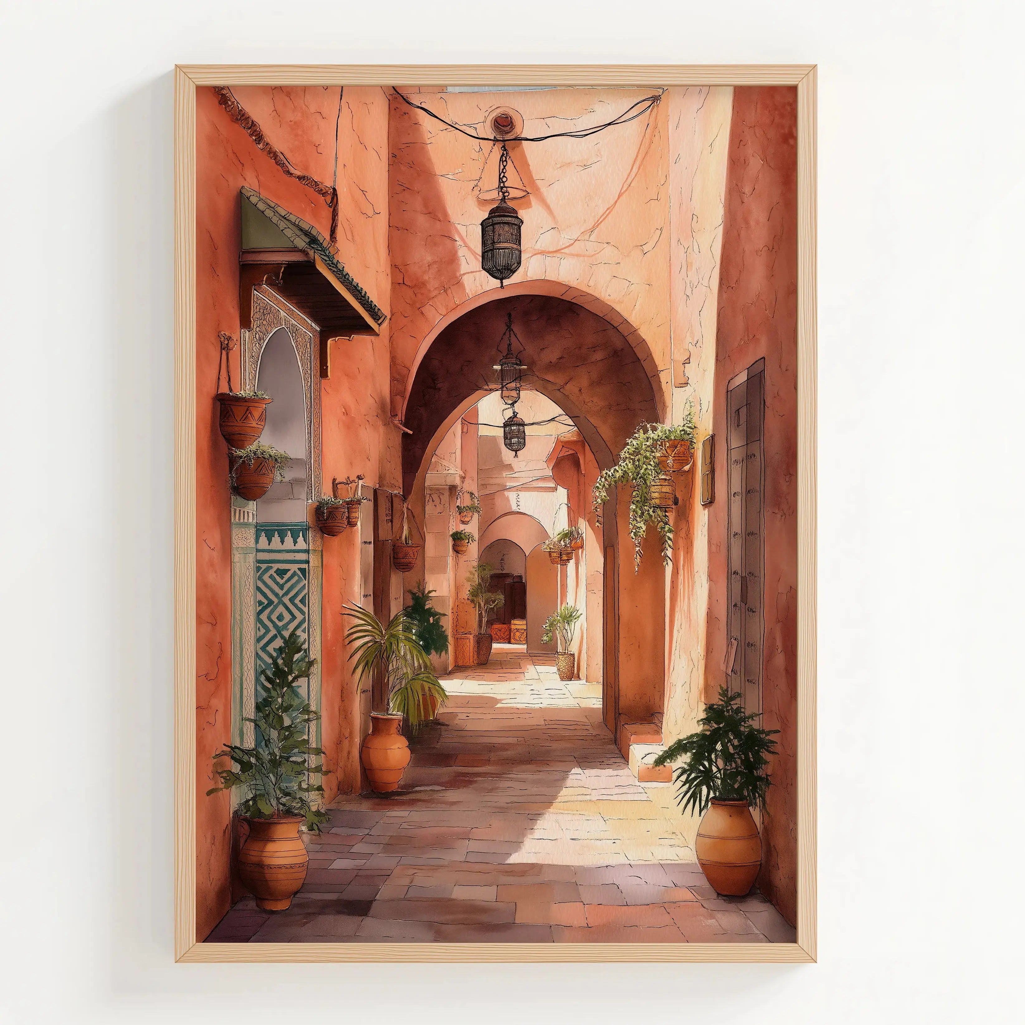 Tableau Décoration Murale – Ruelle de Marrakech – Ambiance Méditerranéenne & Exotique Kivura Shop