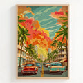 Tableau Décoration Murale Miami – Ocean Drive Vintage Années 50 Kivura Shop
