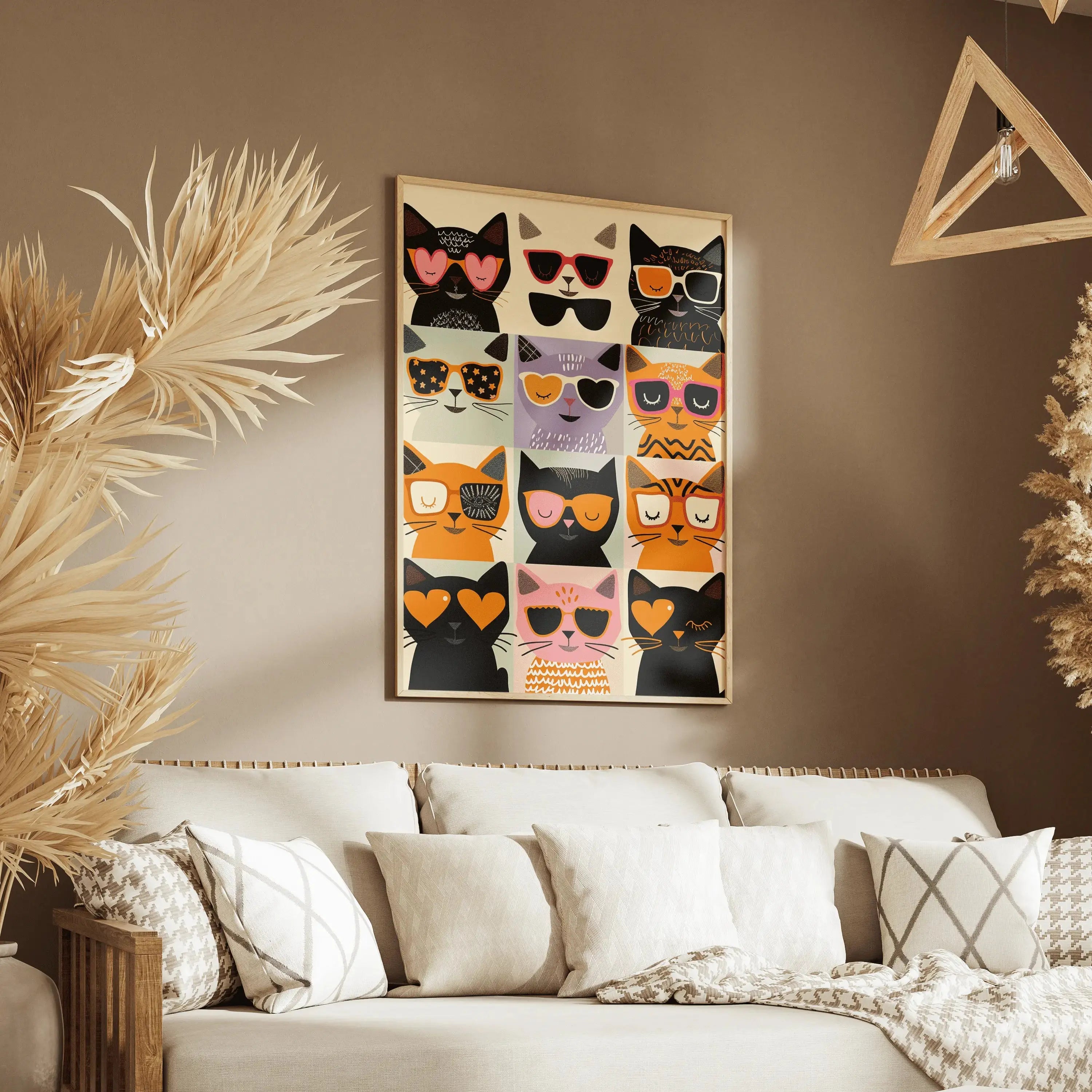 Tableau Décoration Murale - Cool Cats Club - Des chats, du style, de l’attitude