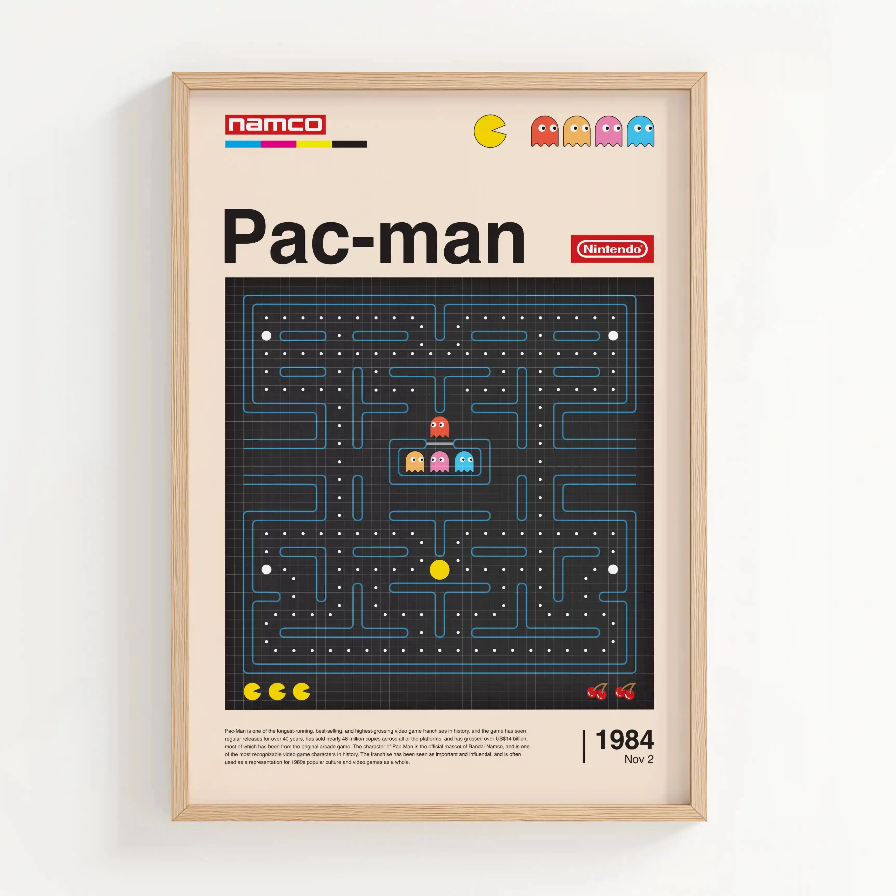 Tableau Decoration - Pac-Man Game - Édition Arcade Vintage Kivura Shop