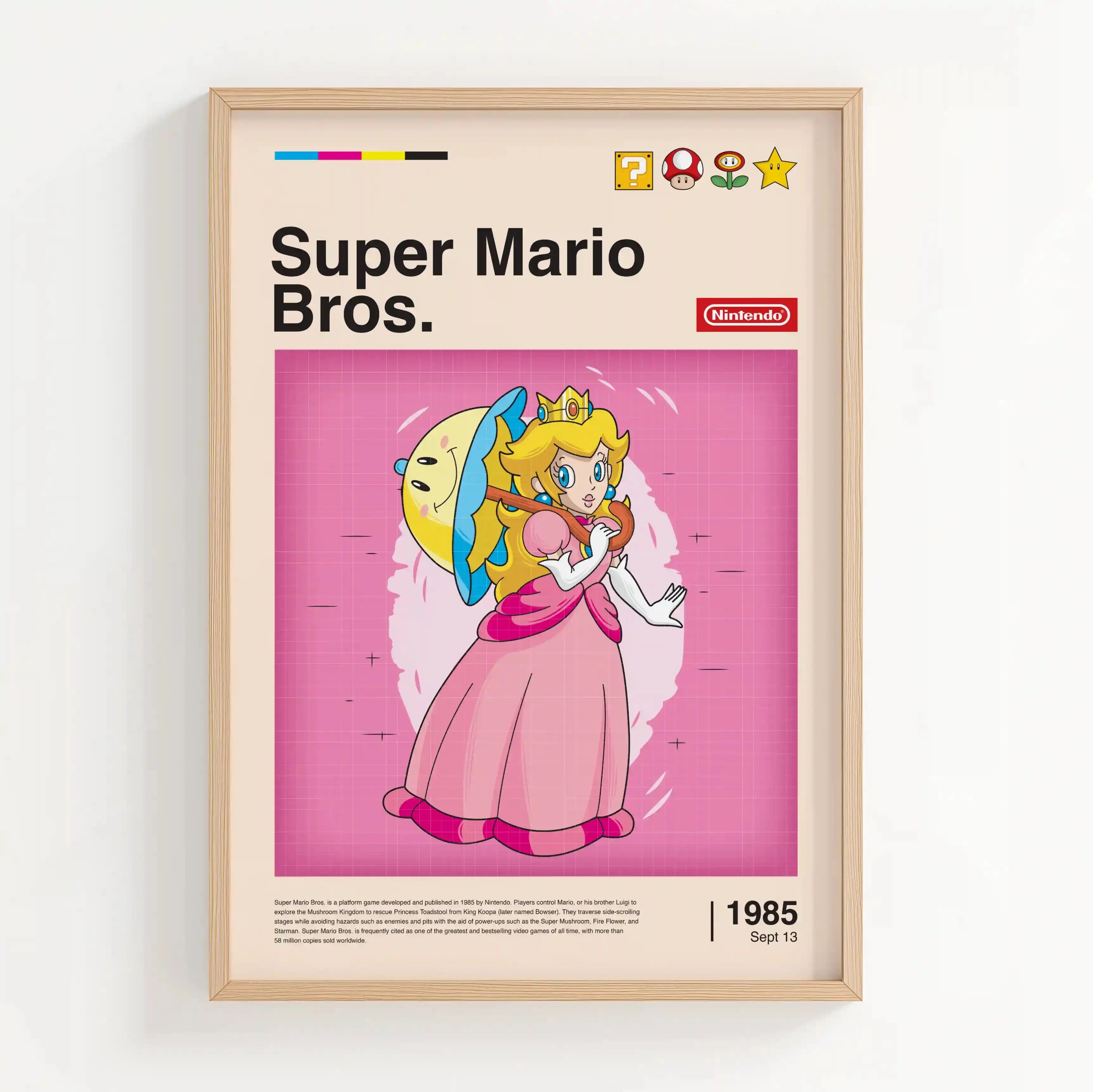 Tableau Decoration - Peach - Princesse du Royaume Pixelisé Kivura Shop