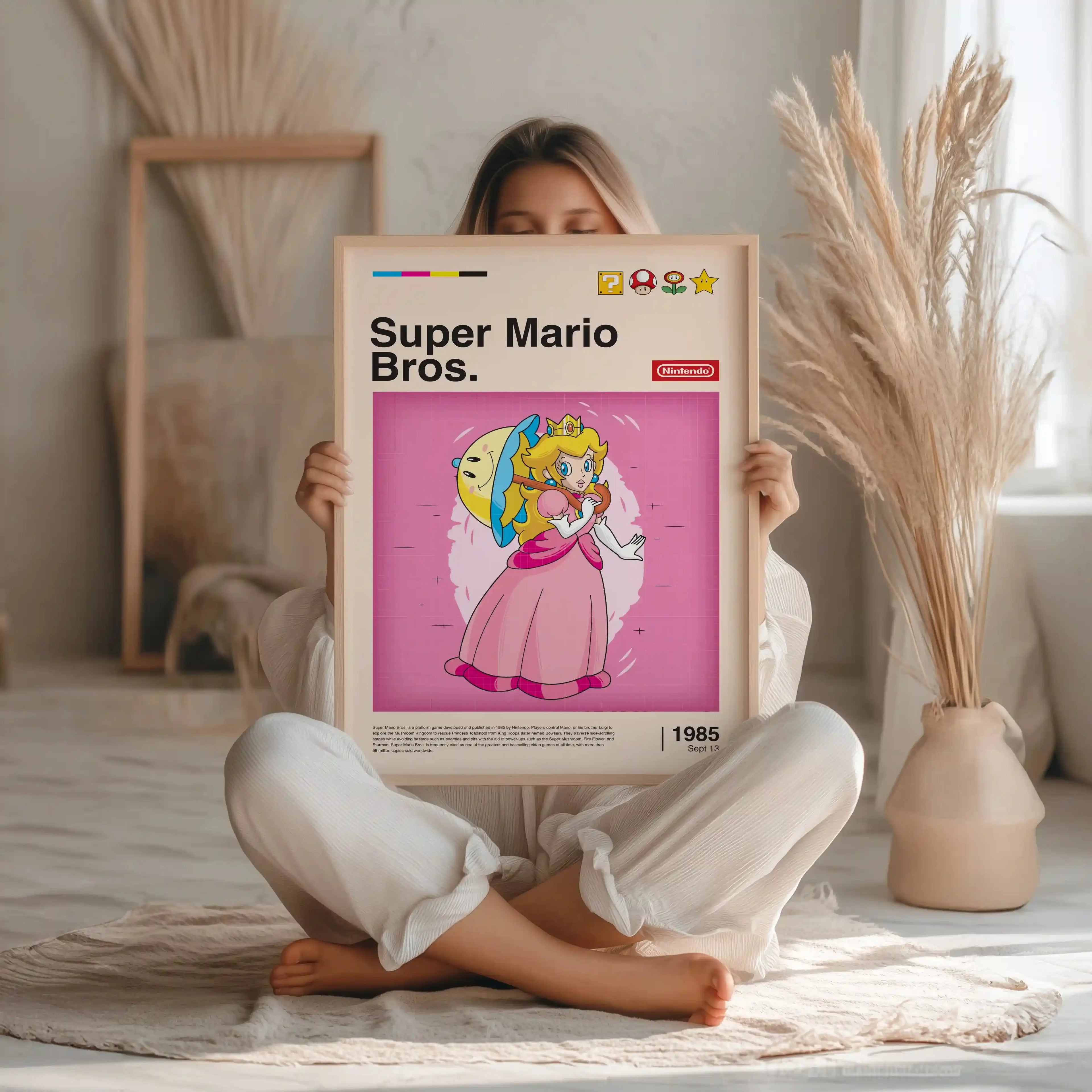 Tableau Decoration - Peach - Princesse du Royaume Pixelisé Kivura Shop