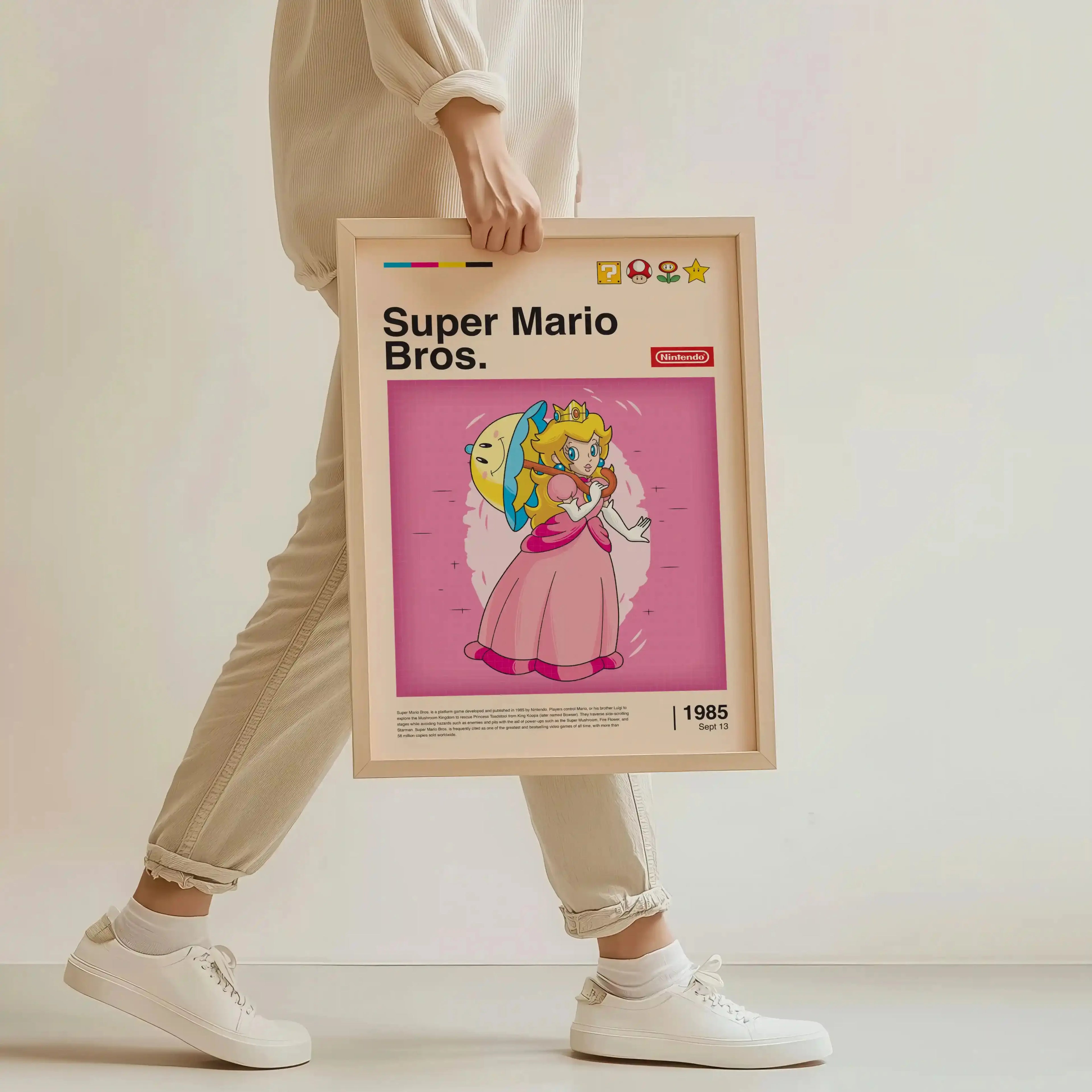 Tableau Decoration - Peach - Princesse du Royaume Pixelisé Kivura Shop