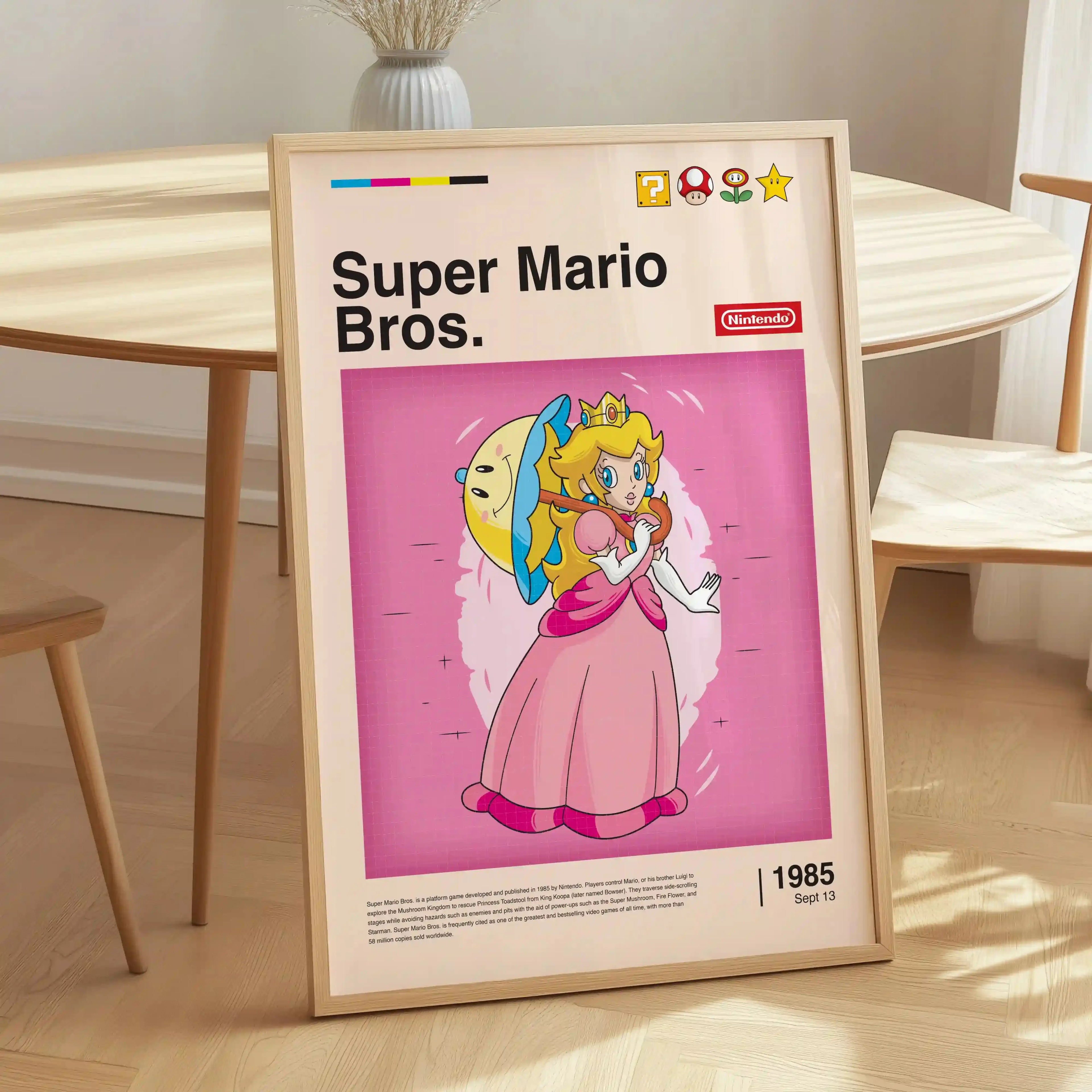 Tableau Decoration - Peach - Princesse du Royaume Pixelisé