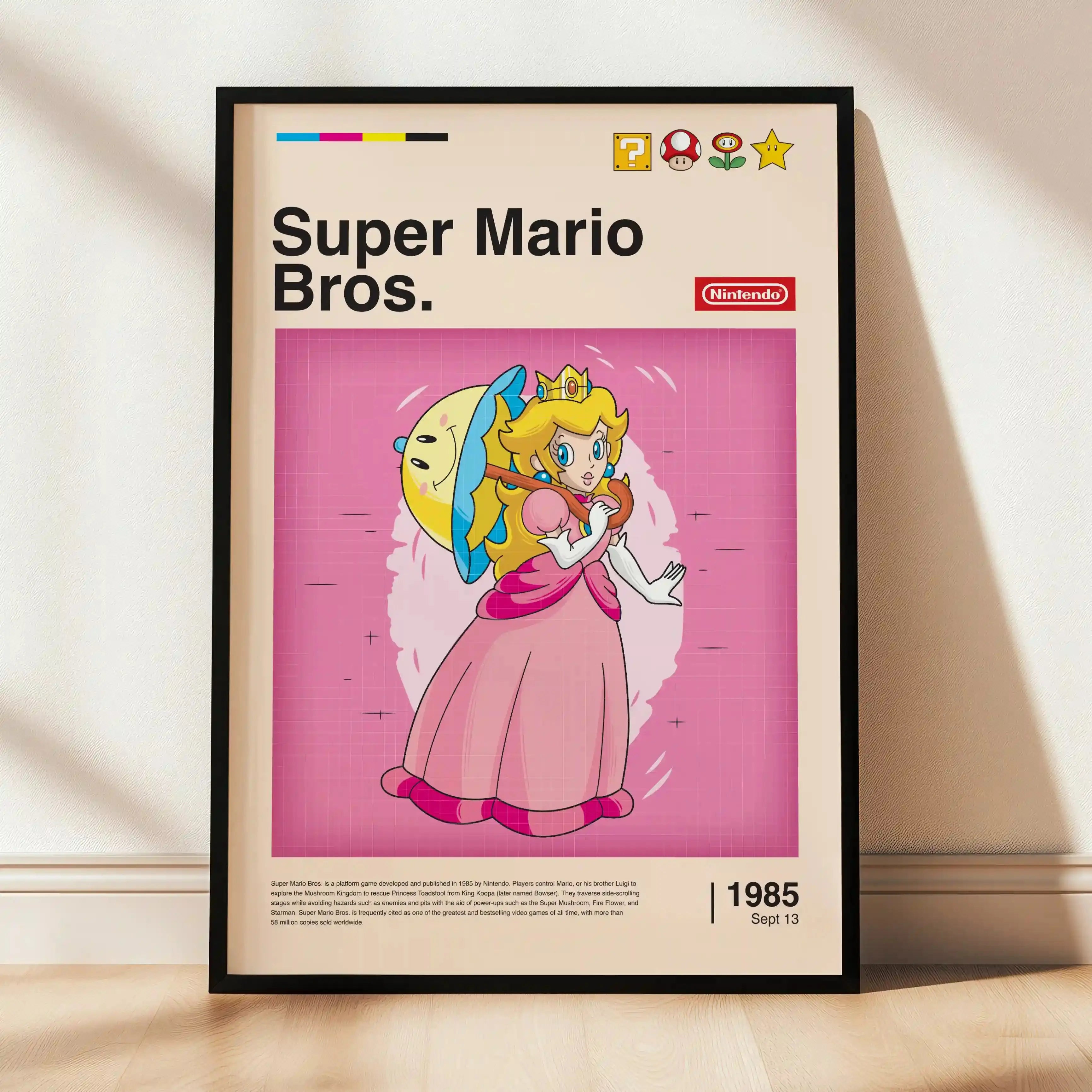 Tableau Decoration - Peach - Princesse du Royaume Pixelisé