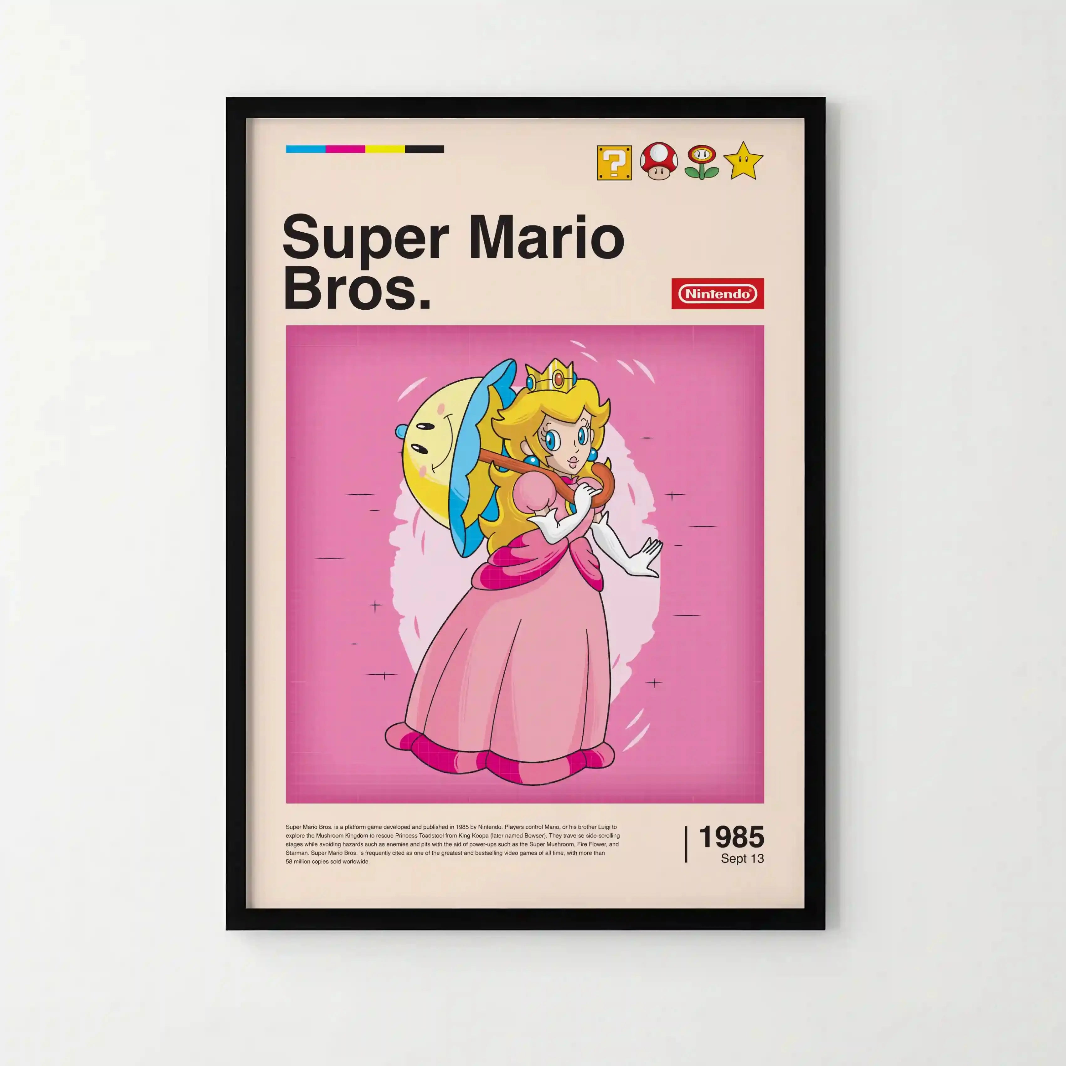 Tableau Decoration - Peach - Princesse du Royaume Pixelisé