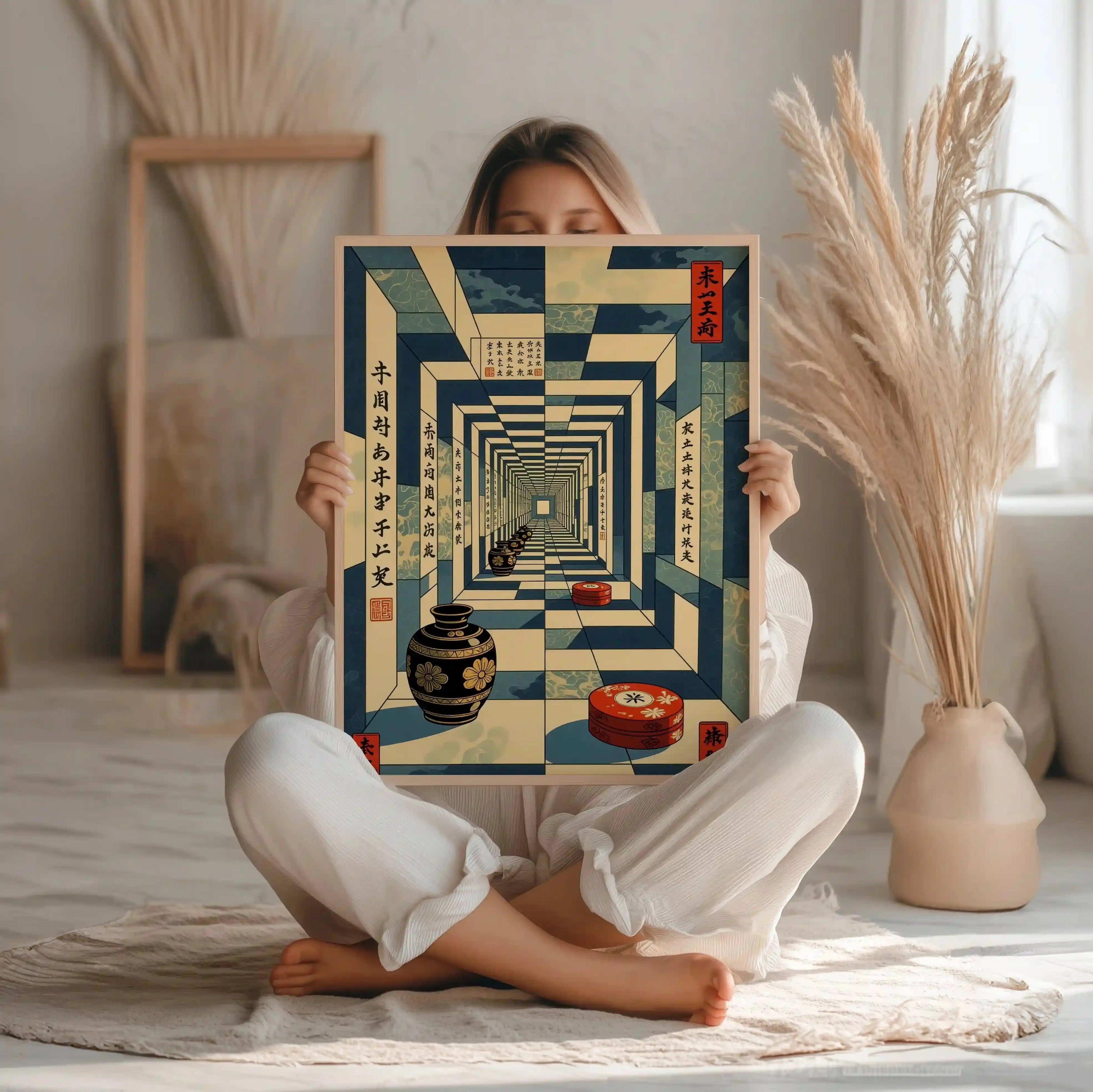 Tableau Moderne - Le Couloir des Époques – Perspectives Japonaises Kivura Shop